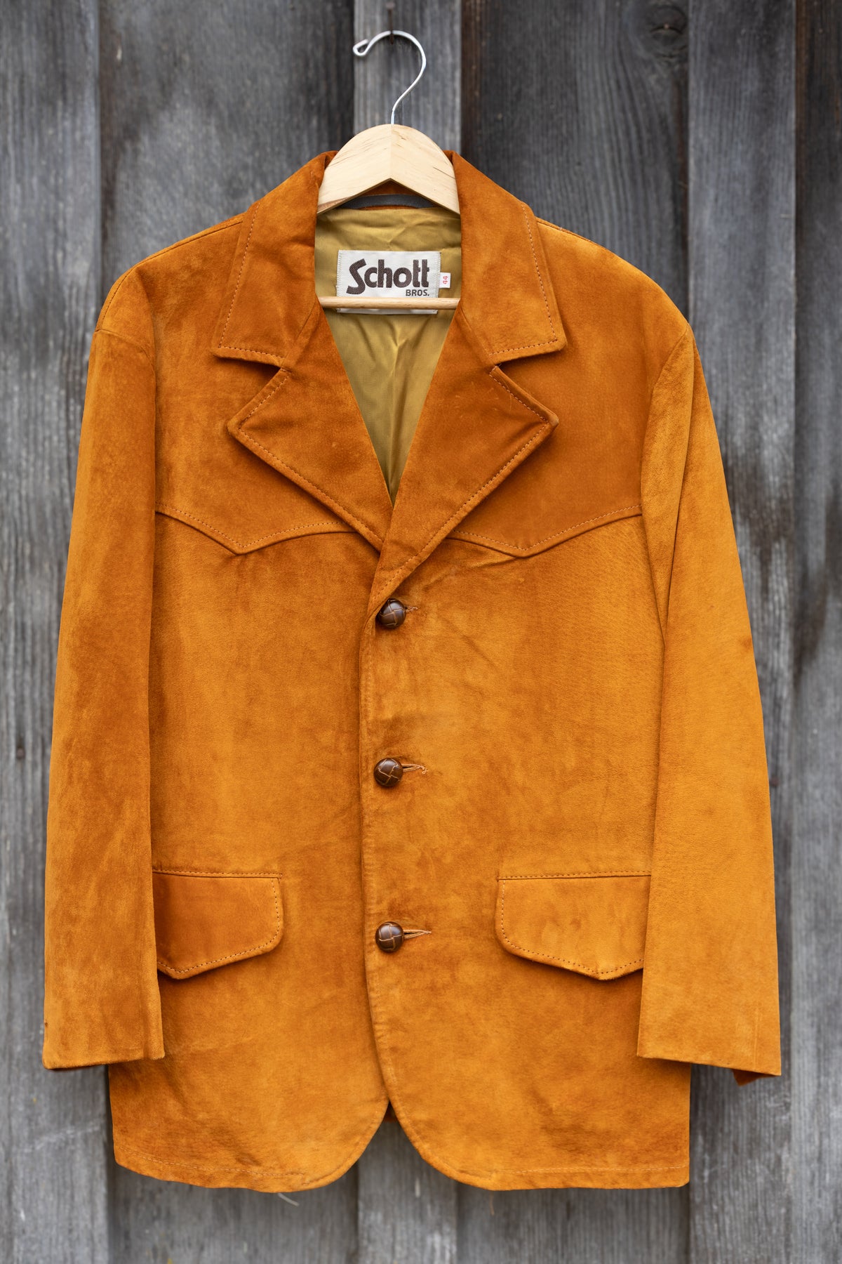 c.70 Schott Bros. Tobacco Suede Western Blazer
