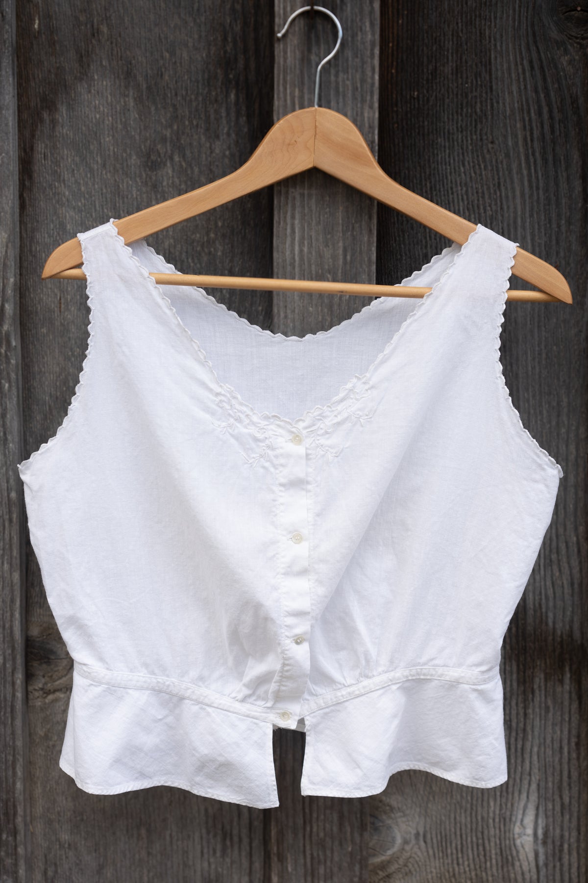 Antique Cotton Embroidered Blouse