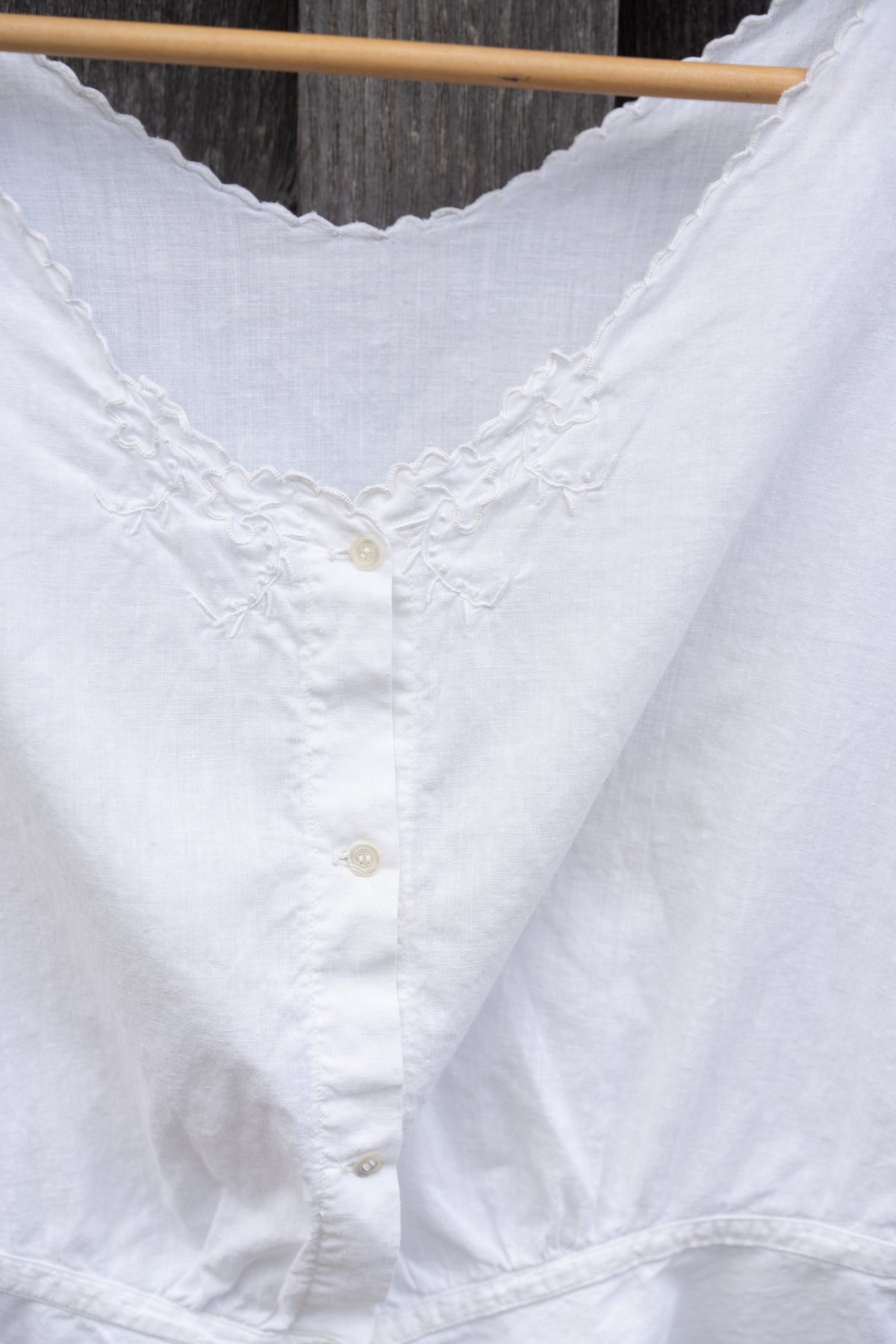 Antique Cotton Embroidered Blouse