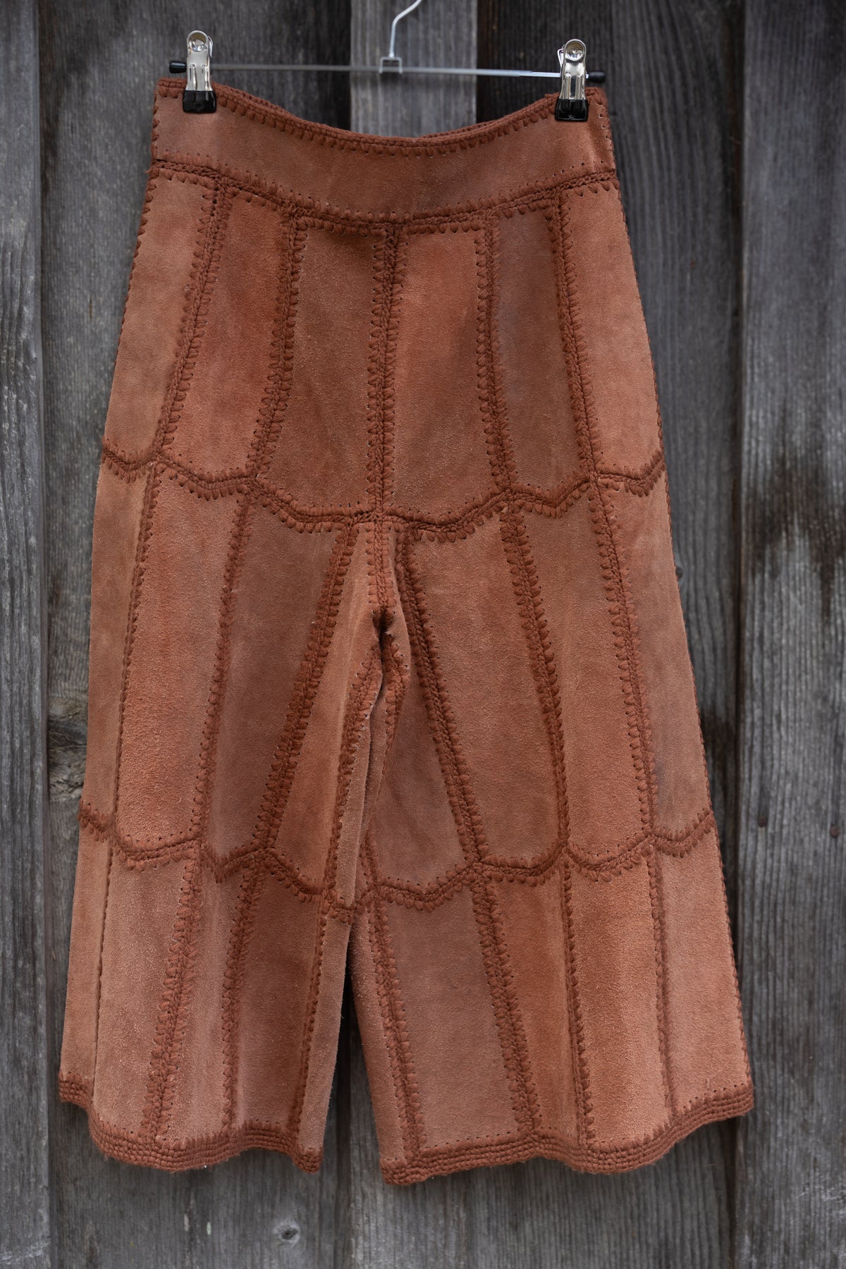 Montgomery Ward Patchwork Suede Leather Shorts