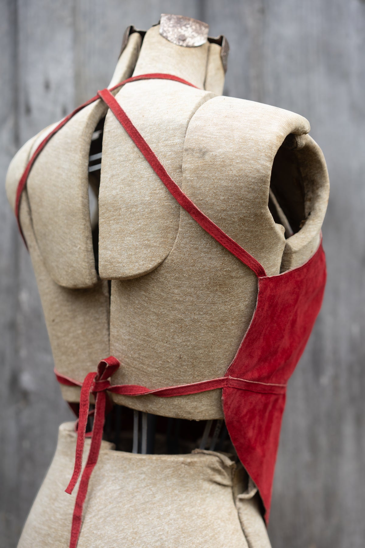 c.00 Bebe Red Suede Halter Top