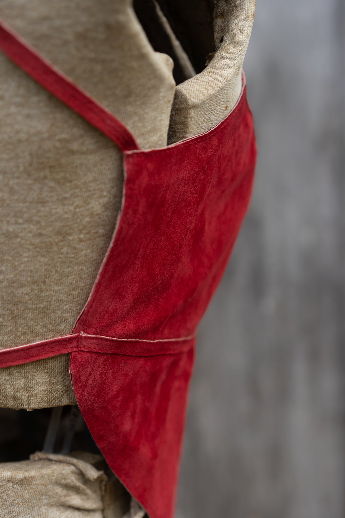 c.00 Bebe Red Suede Halter Top