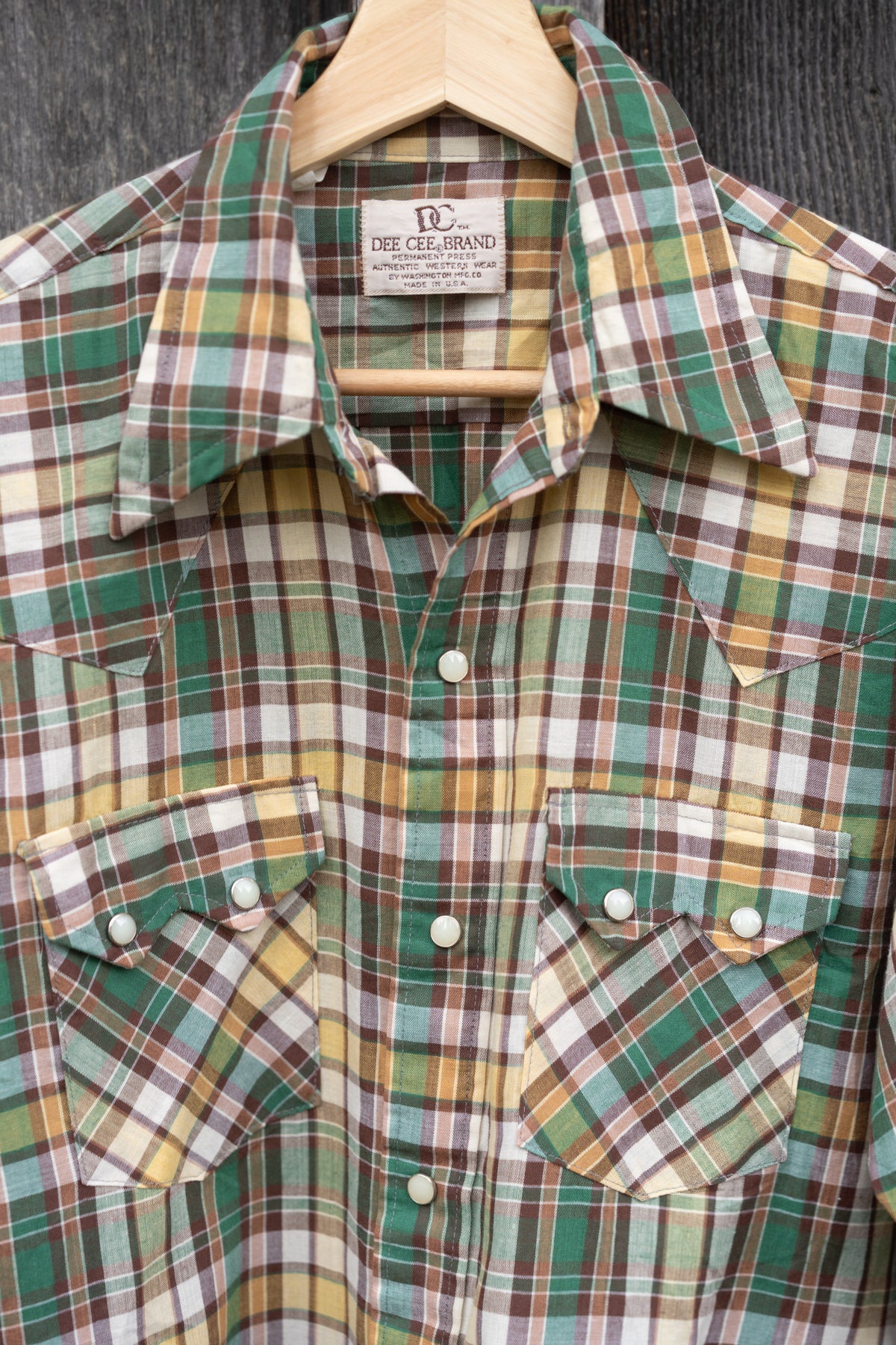 c.70 Dee Cee Plaid Pearl Snap Western Shirt