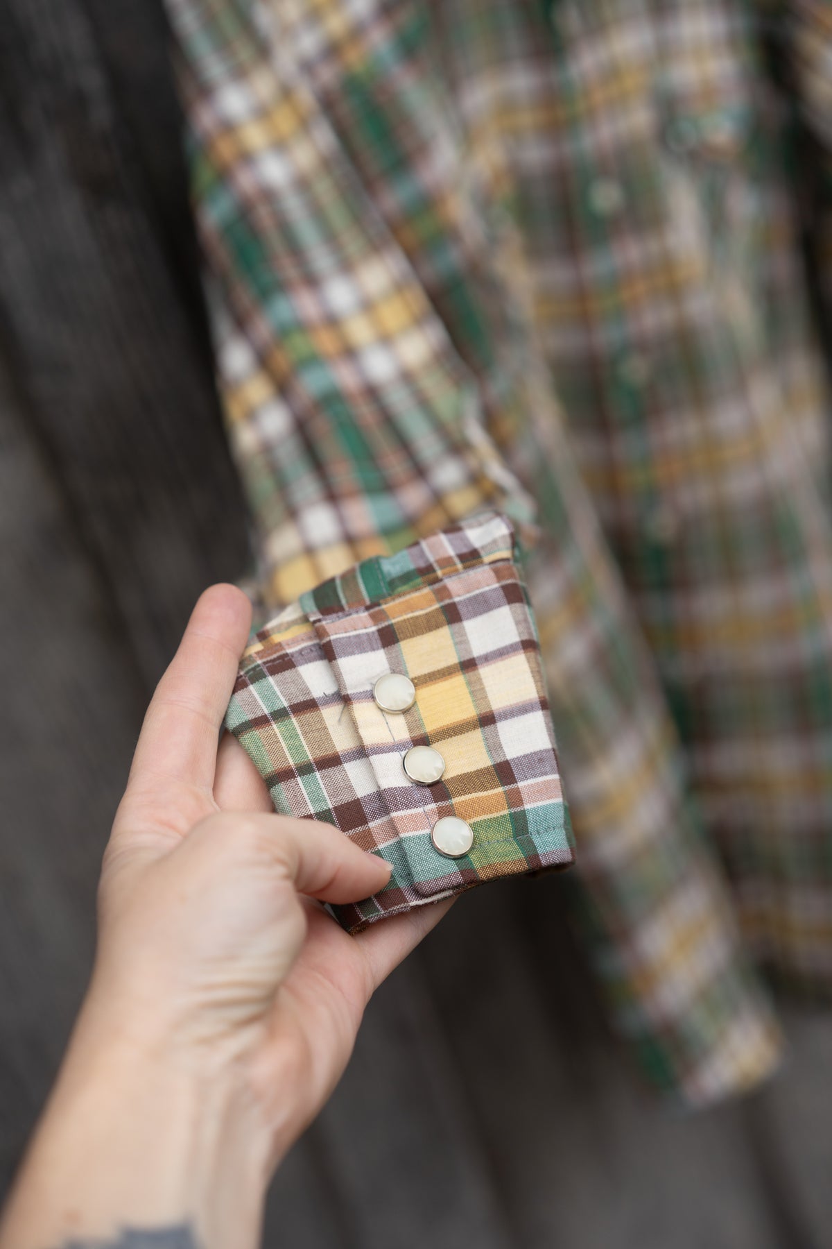 c.70 Dee Cee Plaid Pearl Snap Western Shirt