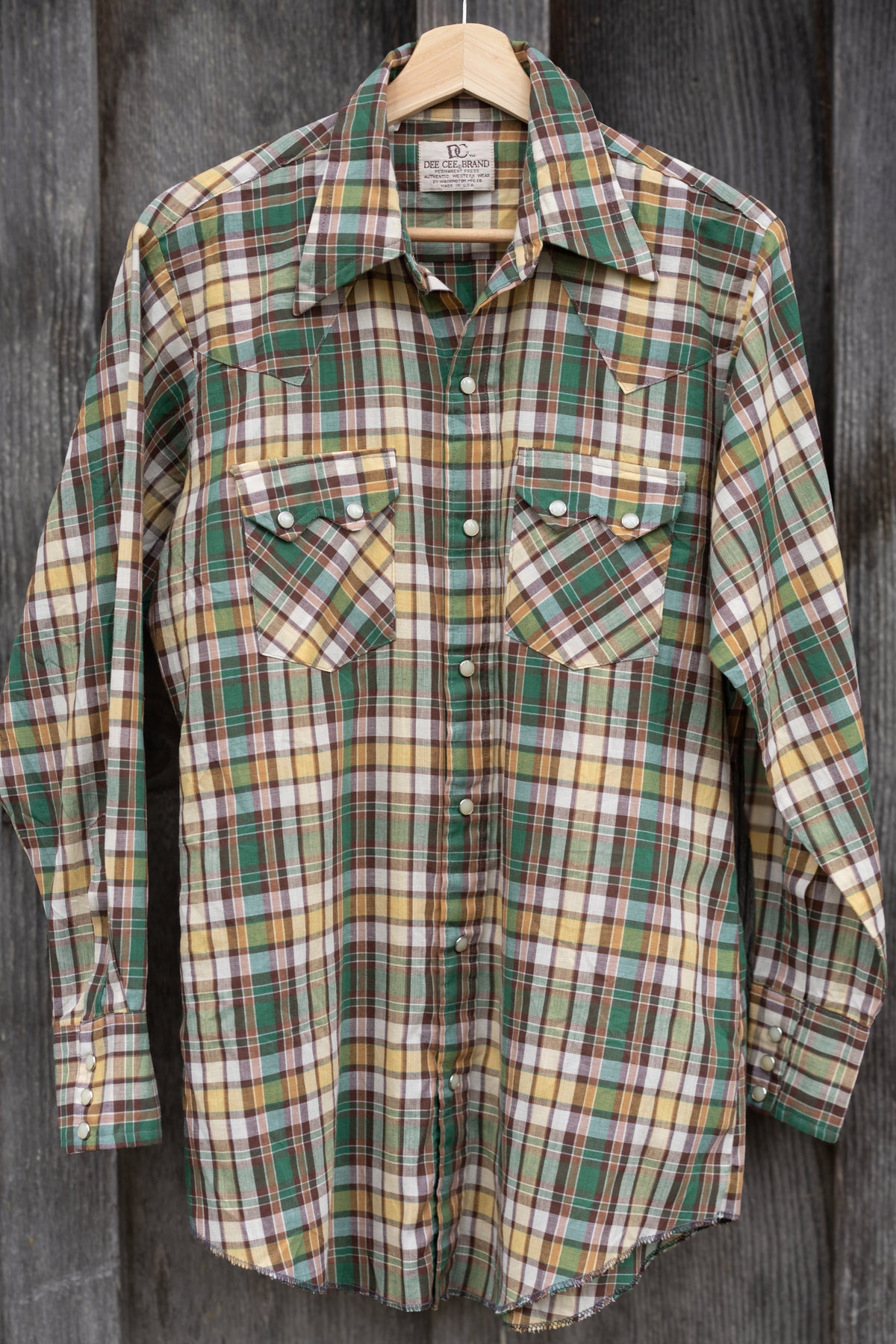 c.70 Dee Cee Plaid Pearl Snap Western Shirt