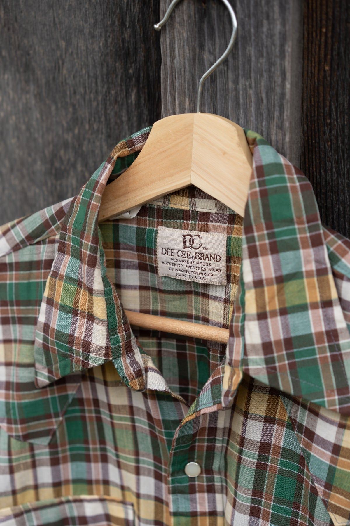 c.70 Dee Cee Plaid Pearl Snap Western Shirt