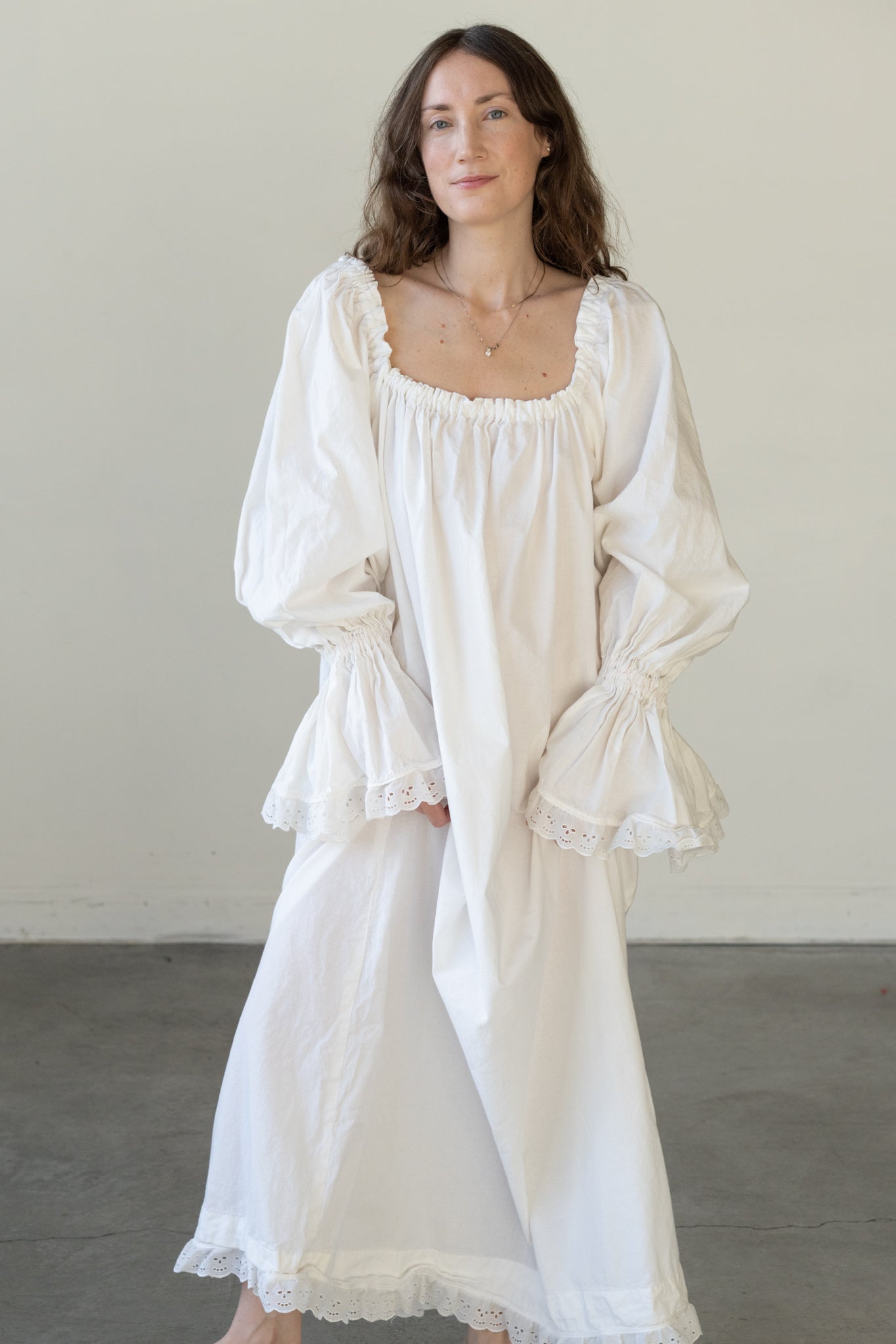 Hand-Made Cotton Eyelet Nightgown