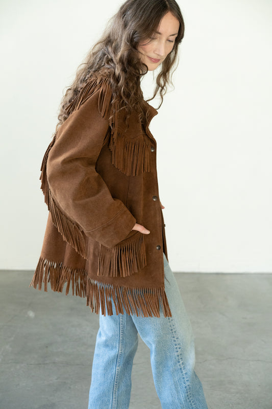 Suede Fringe Jacket by The Leather Shop (c. 1980s)