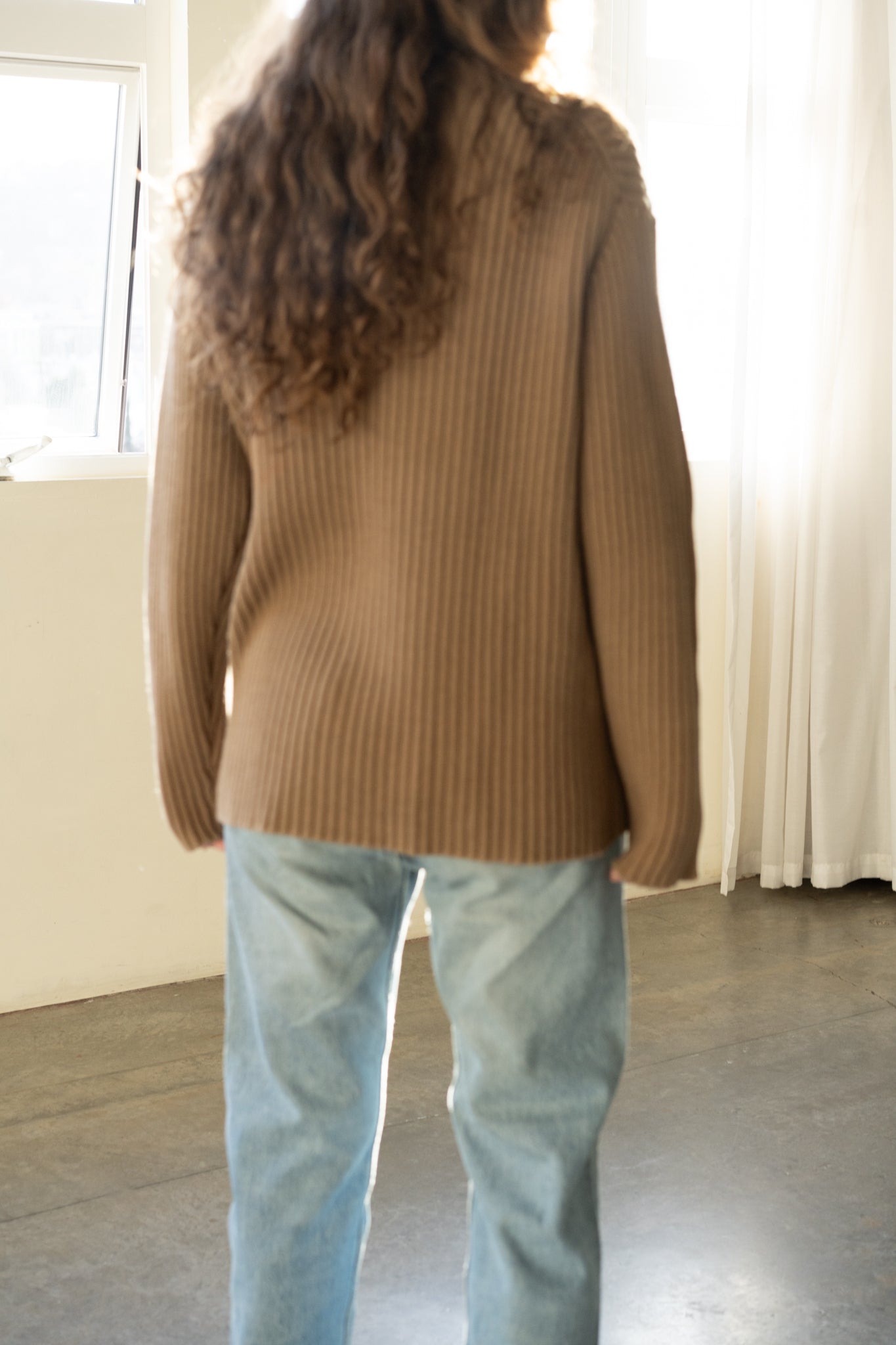 Ribbed Cotton Turtleneck