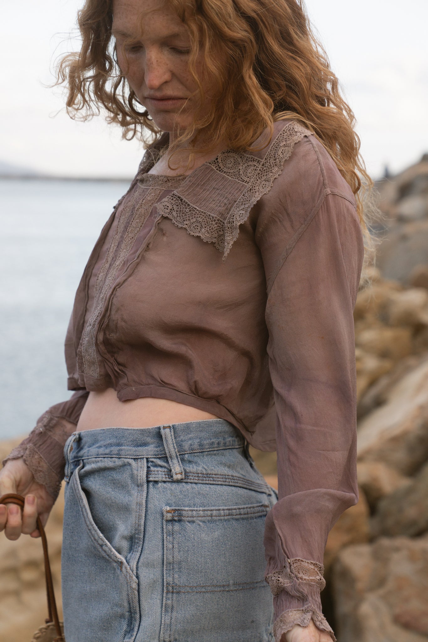 Cropped Silk Blouse