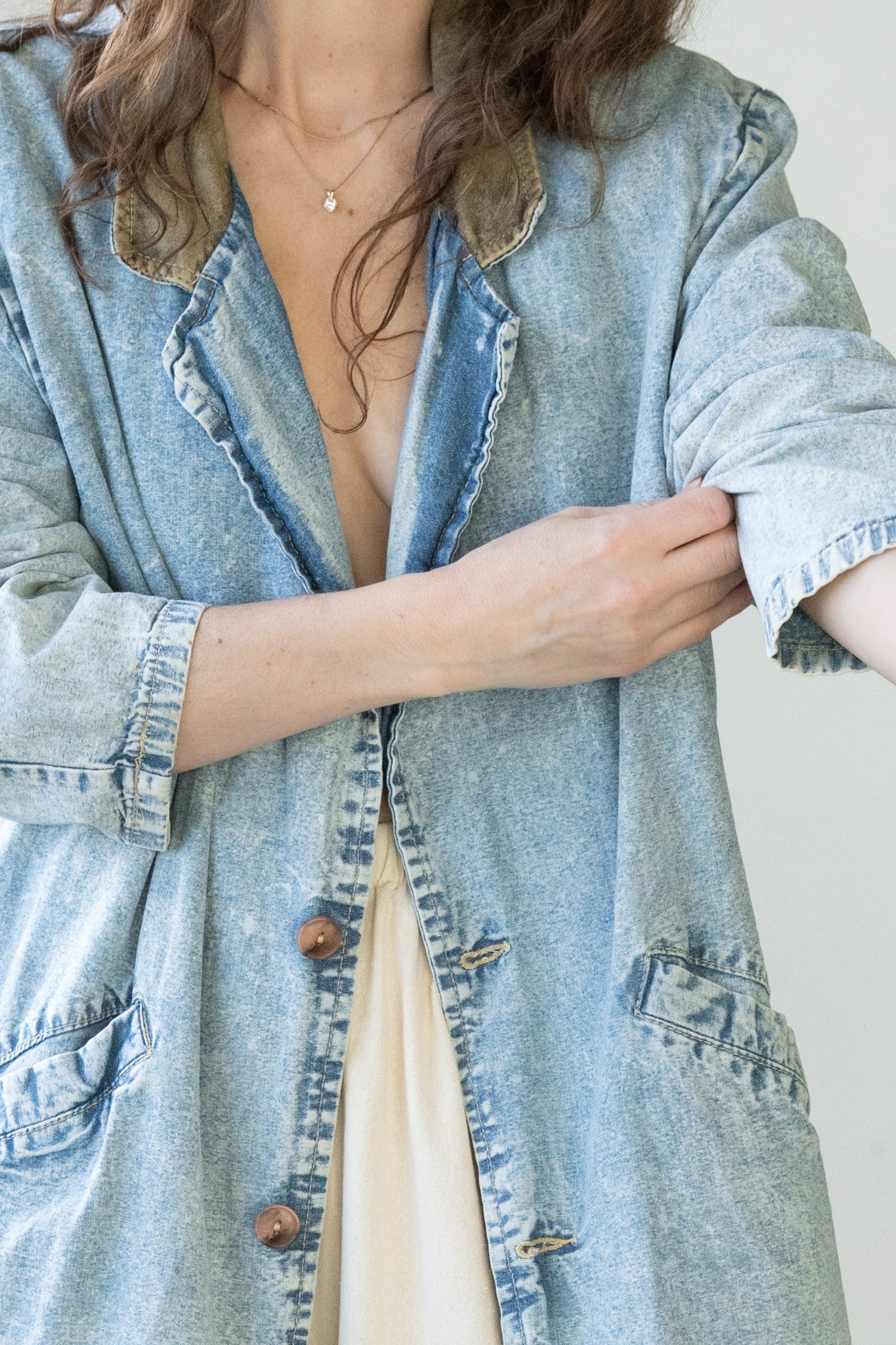 Washed Denim Duster