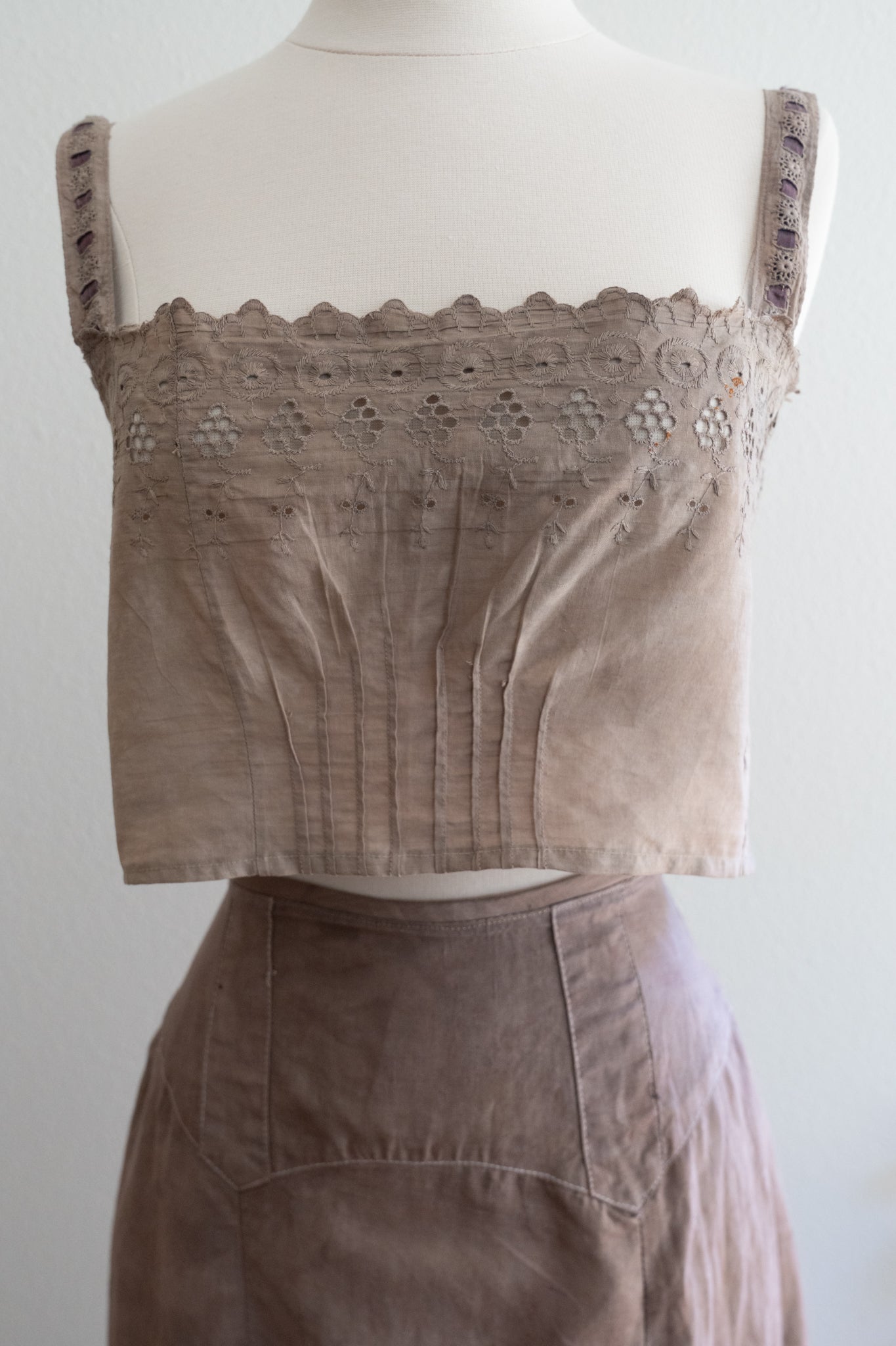 Cotton Eyelet Cropped Top