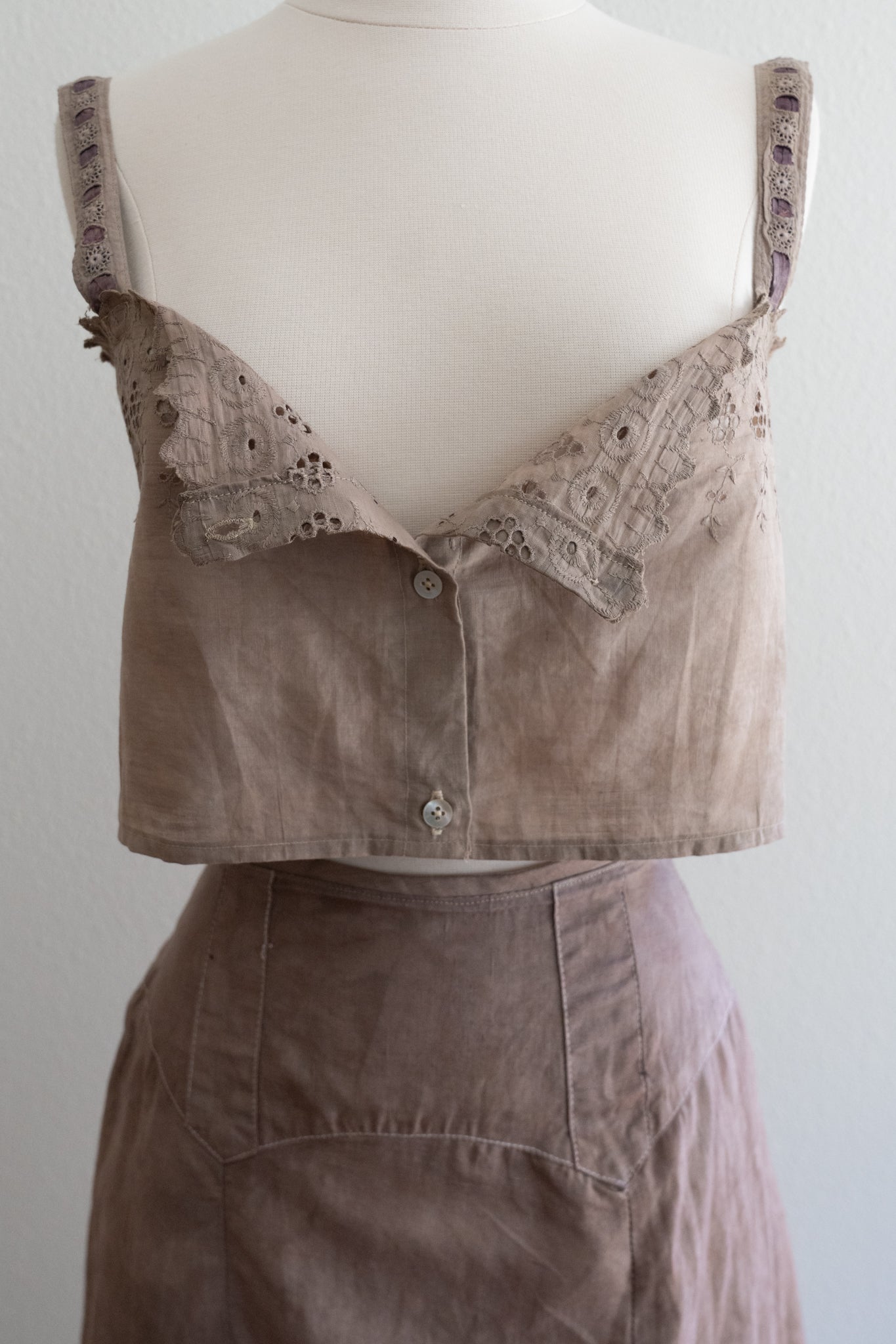 Cotton Eyelet Cropped Top