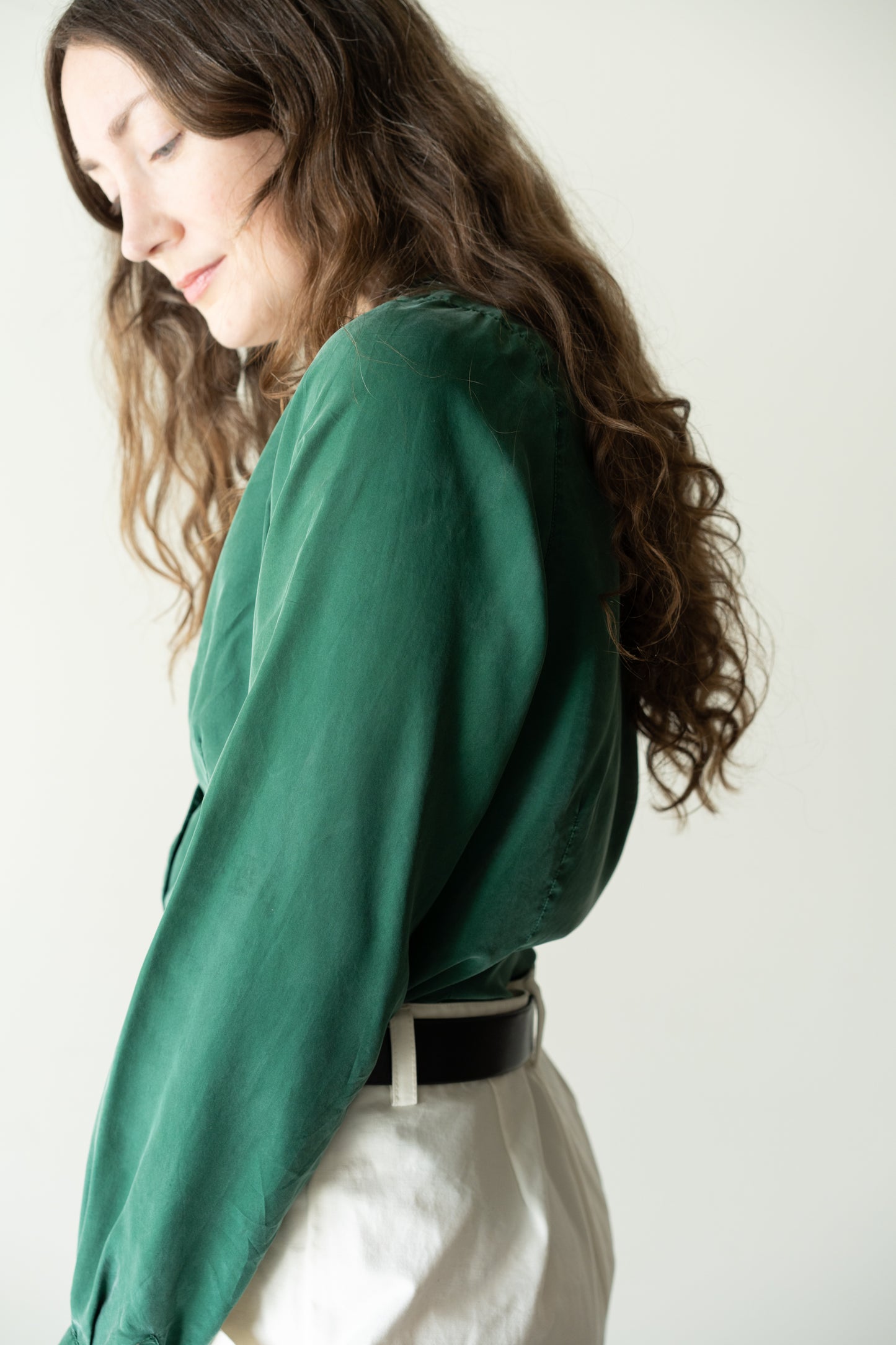 Emerald Silk Blouse