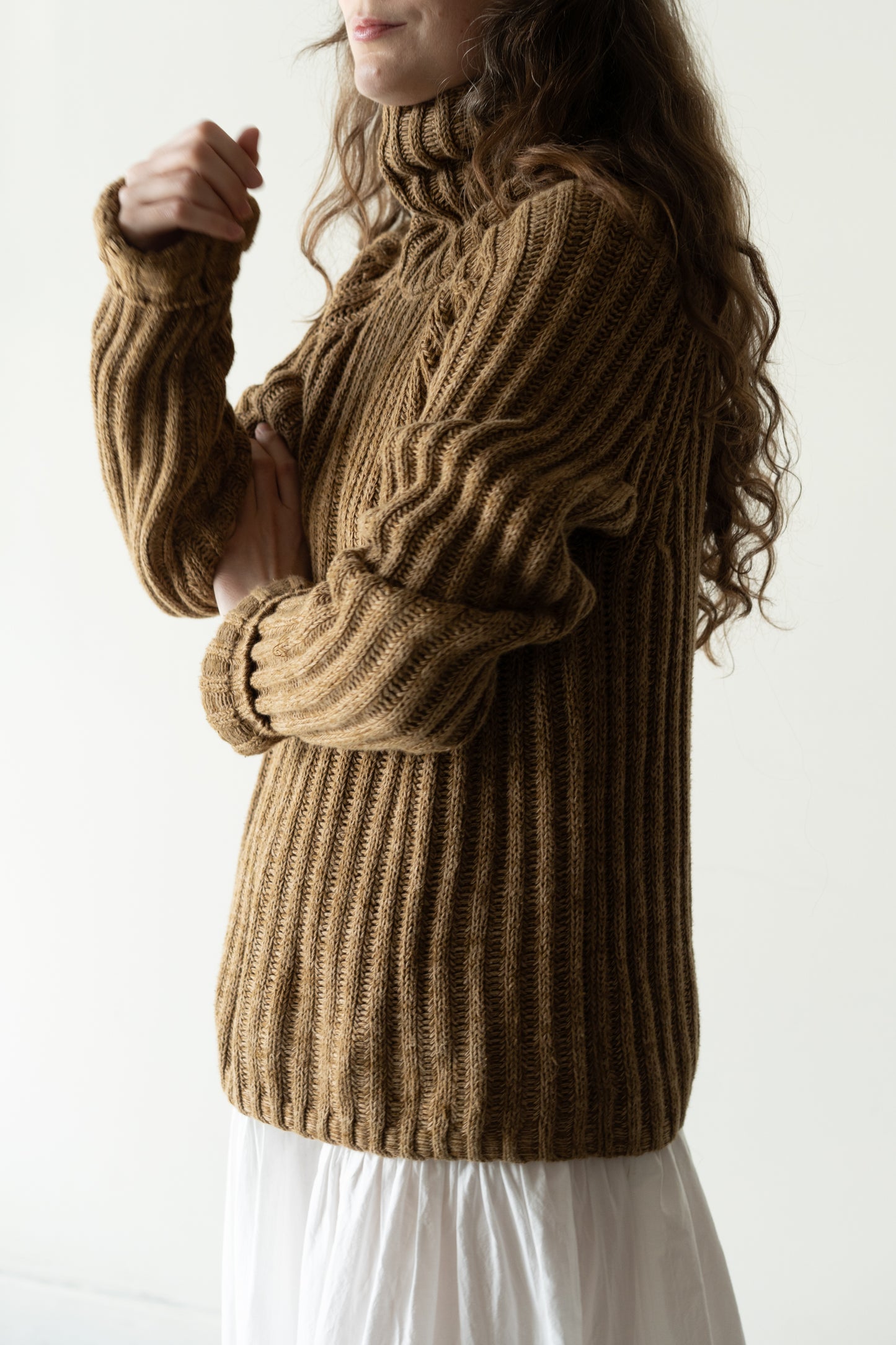 Chunky Ribbed Cotton Turtleneck