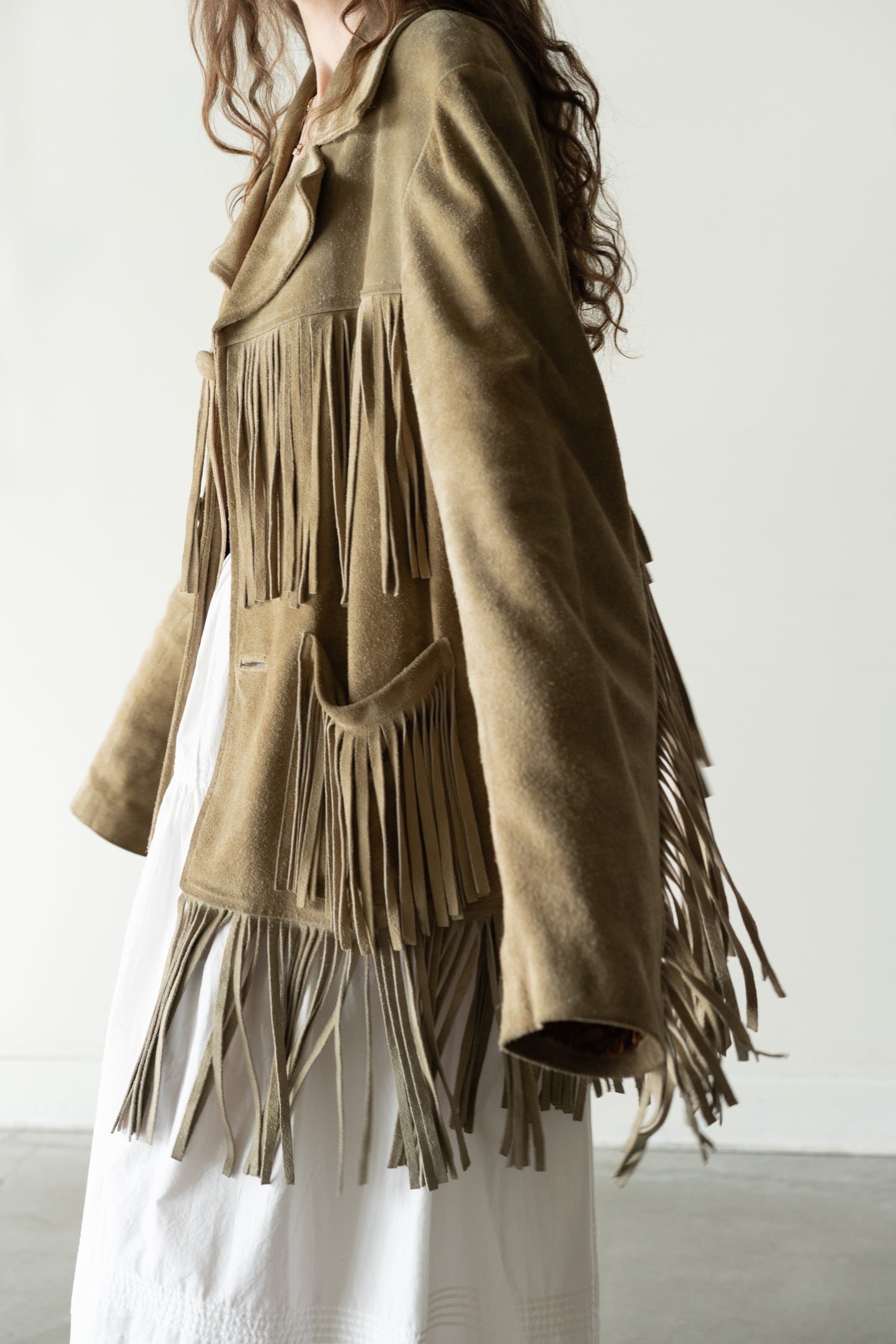 70s Suede Fringe Western Jacket