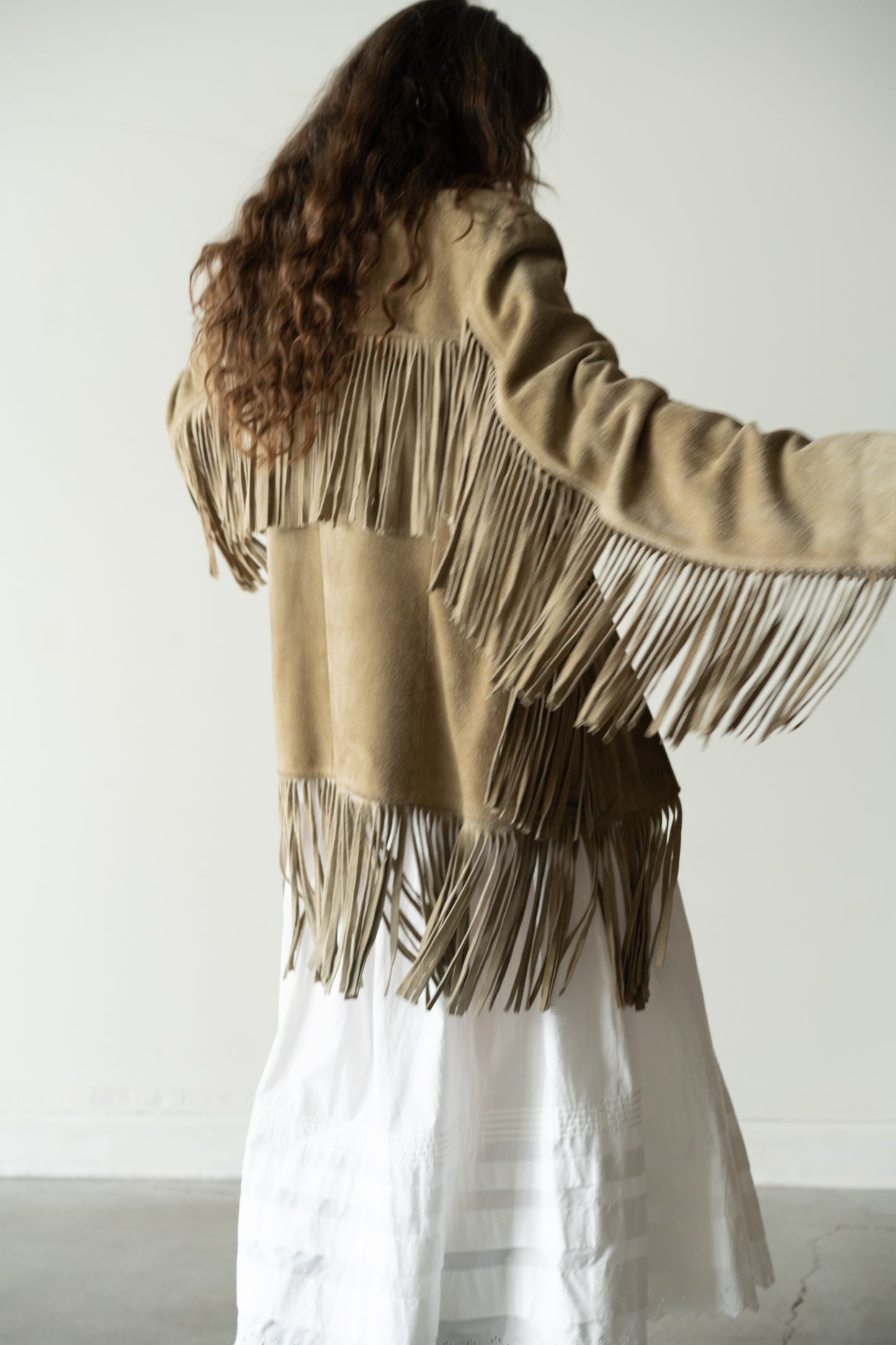 70s Suede Fringe Western Jacket