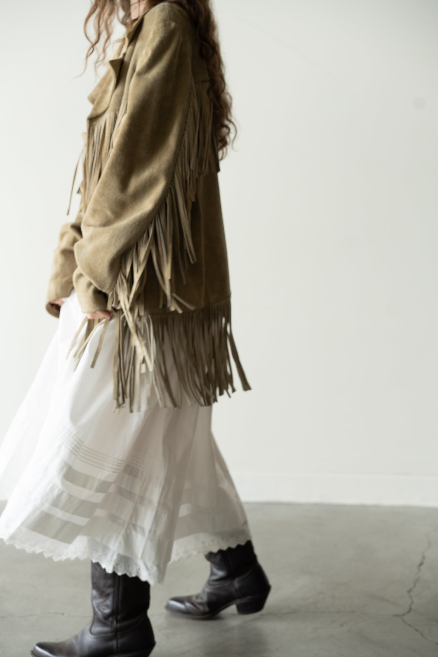 70s Suede Fringe Western Jacket