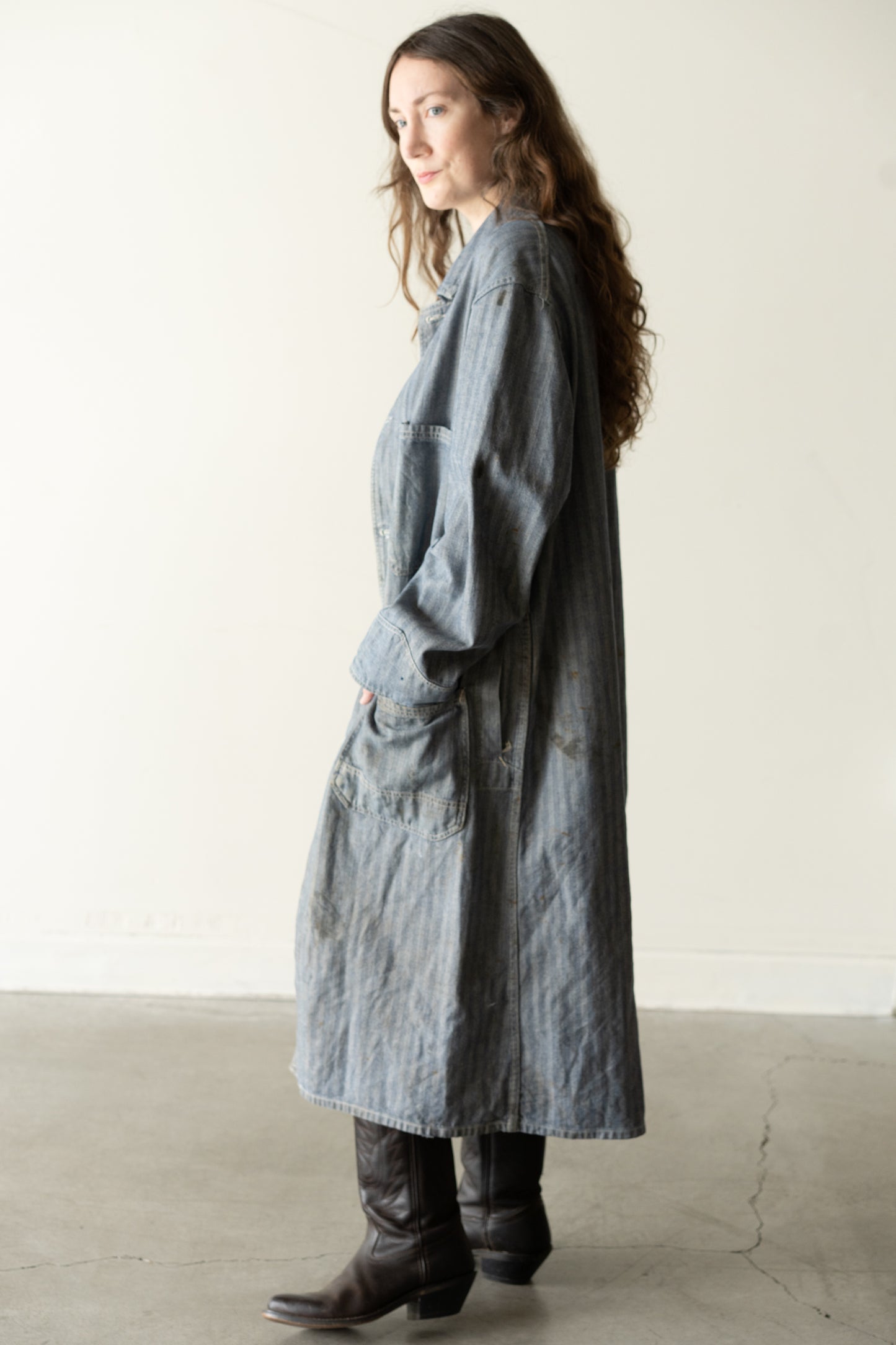 Herringbone Denim Work Coat