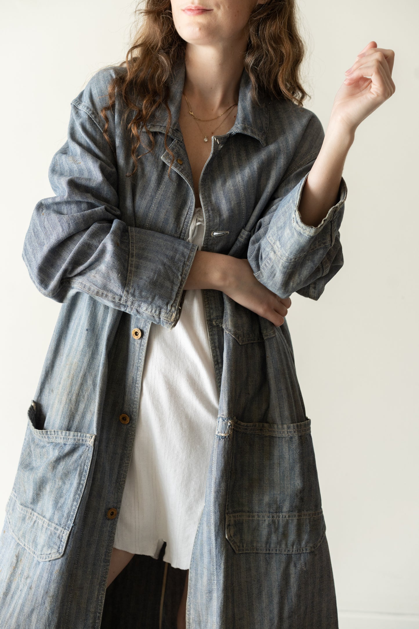 Herringbone Denim Work Coat