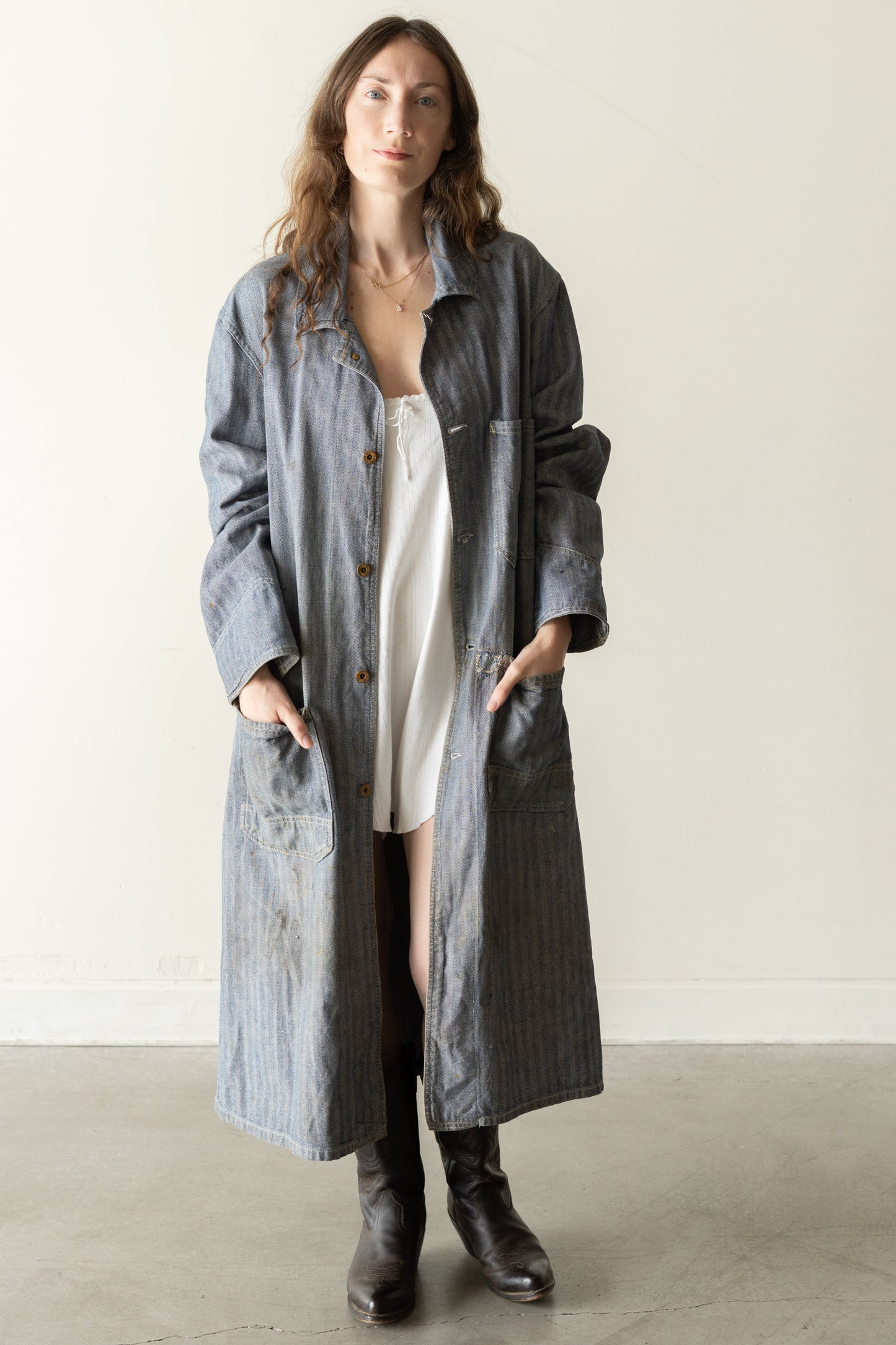 Herringbone Denim Work Coat