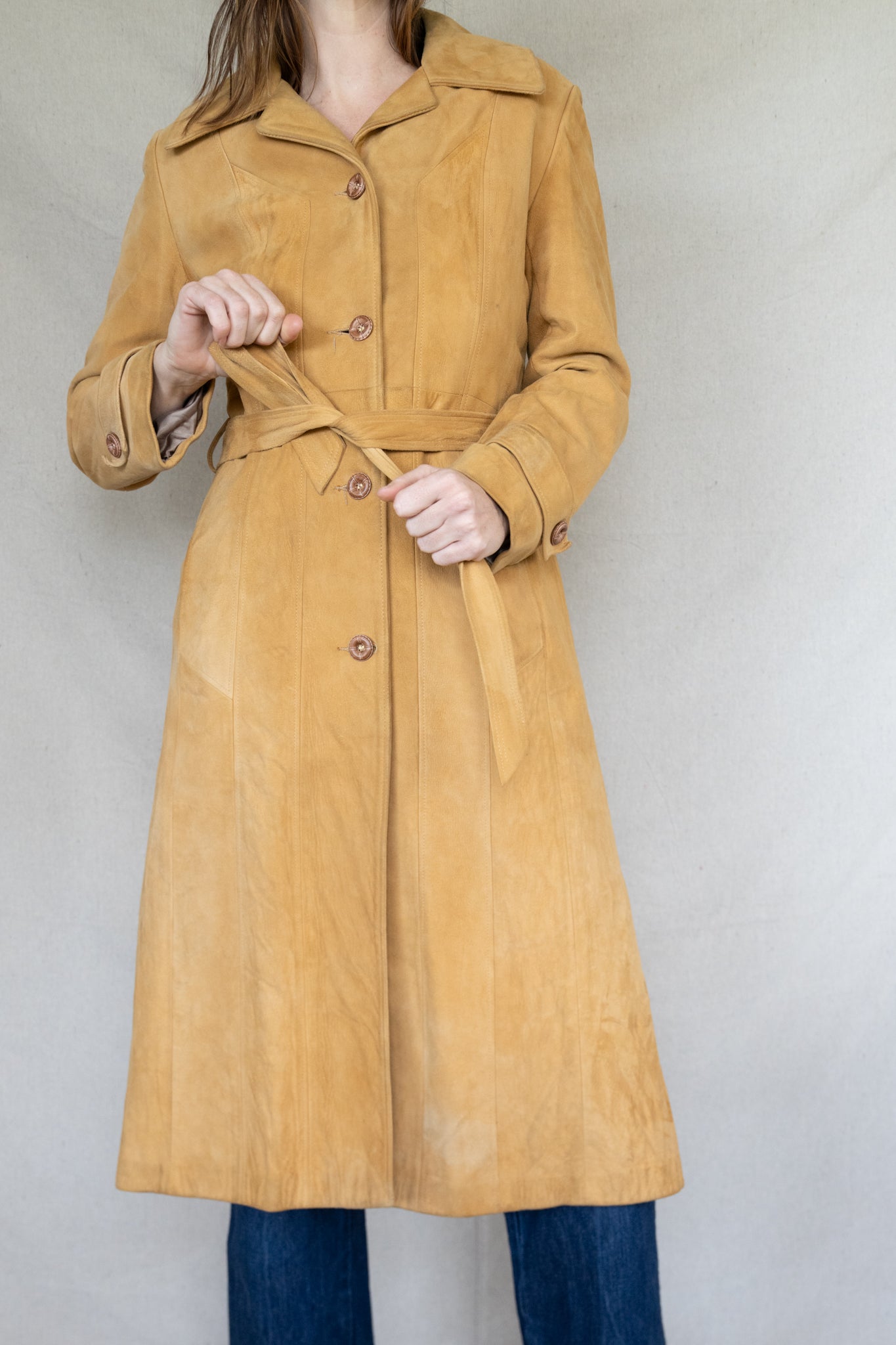 Suede Trench