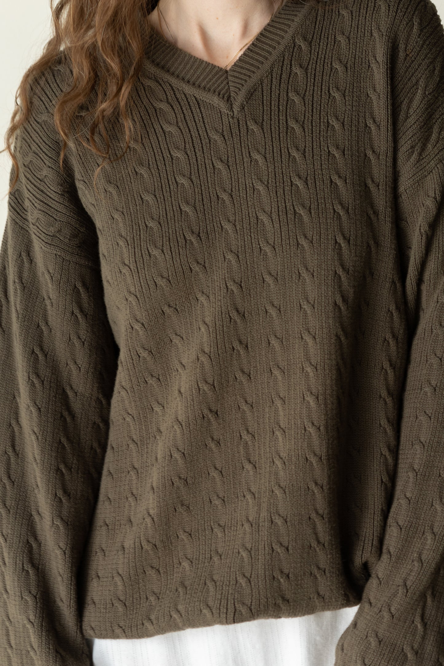 Cotton Cable Knit Sweater