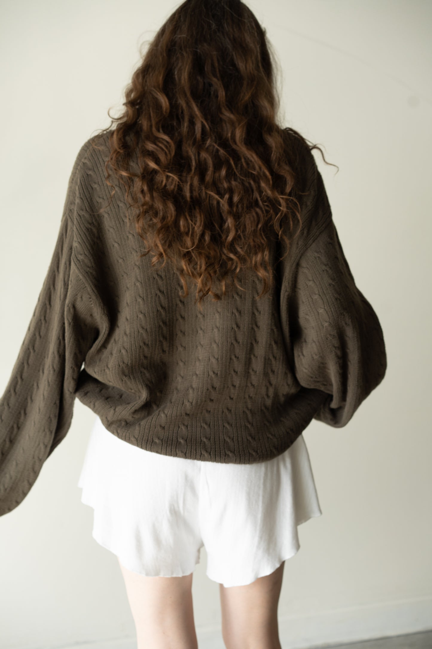 Cotton Cable Knit Sweater