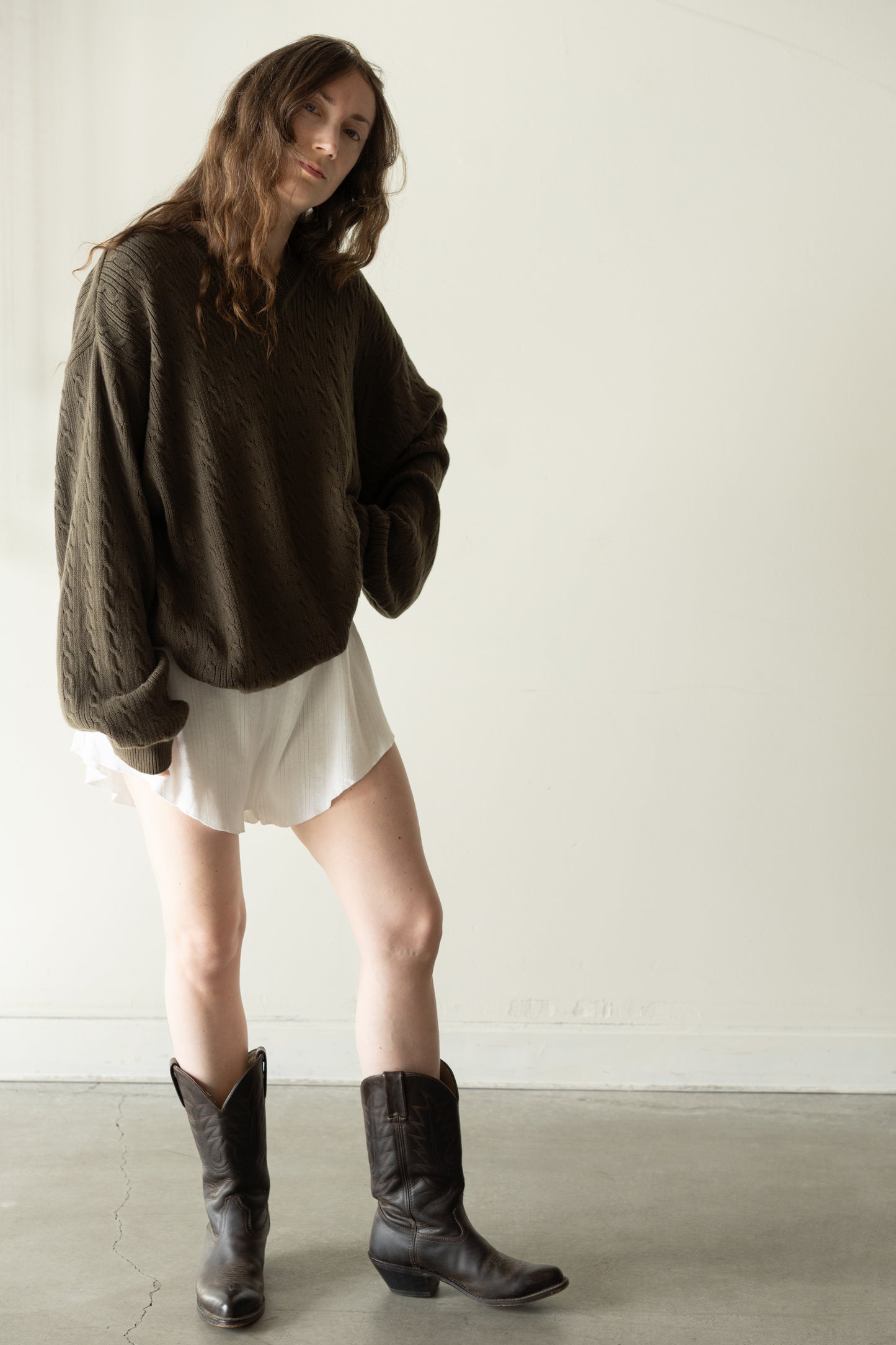 Cotton Cable Knit Sweater