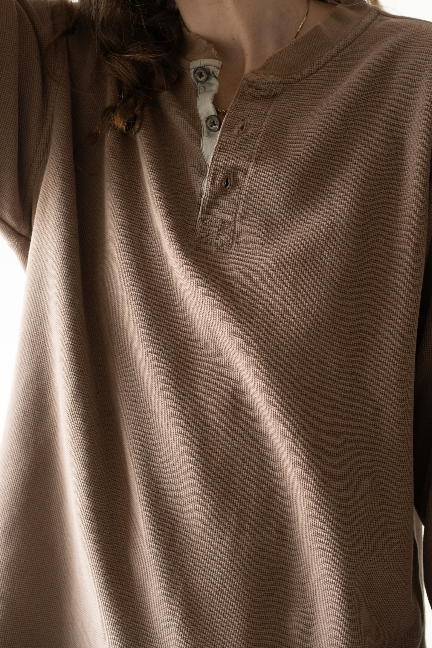 Cotton Waffle Henley