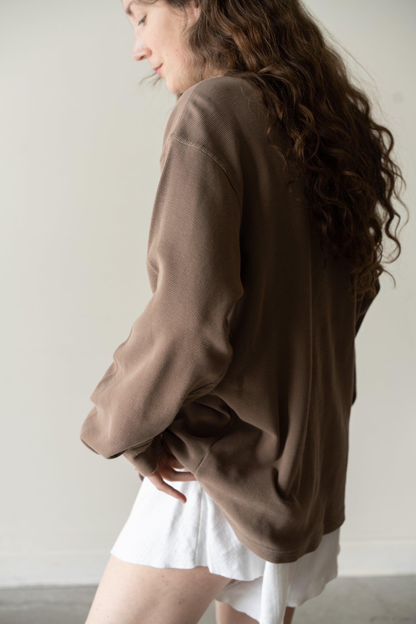 Cotton Waffle Henley