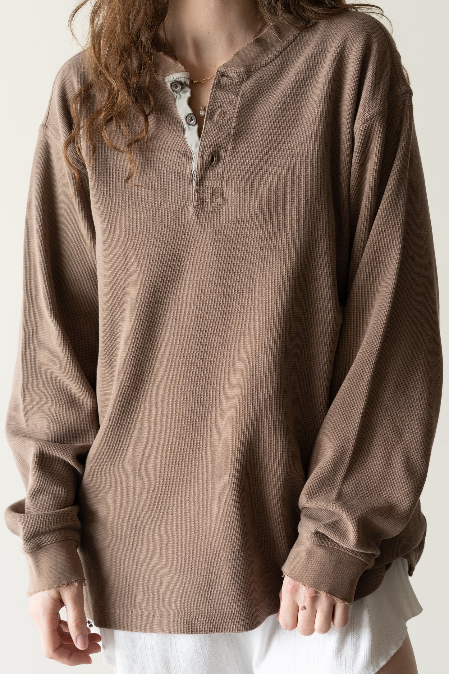 Cotton Waffle Henley