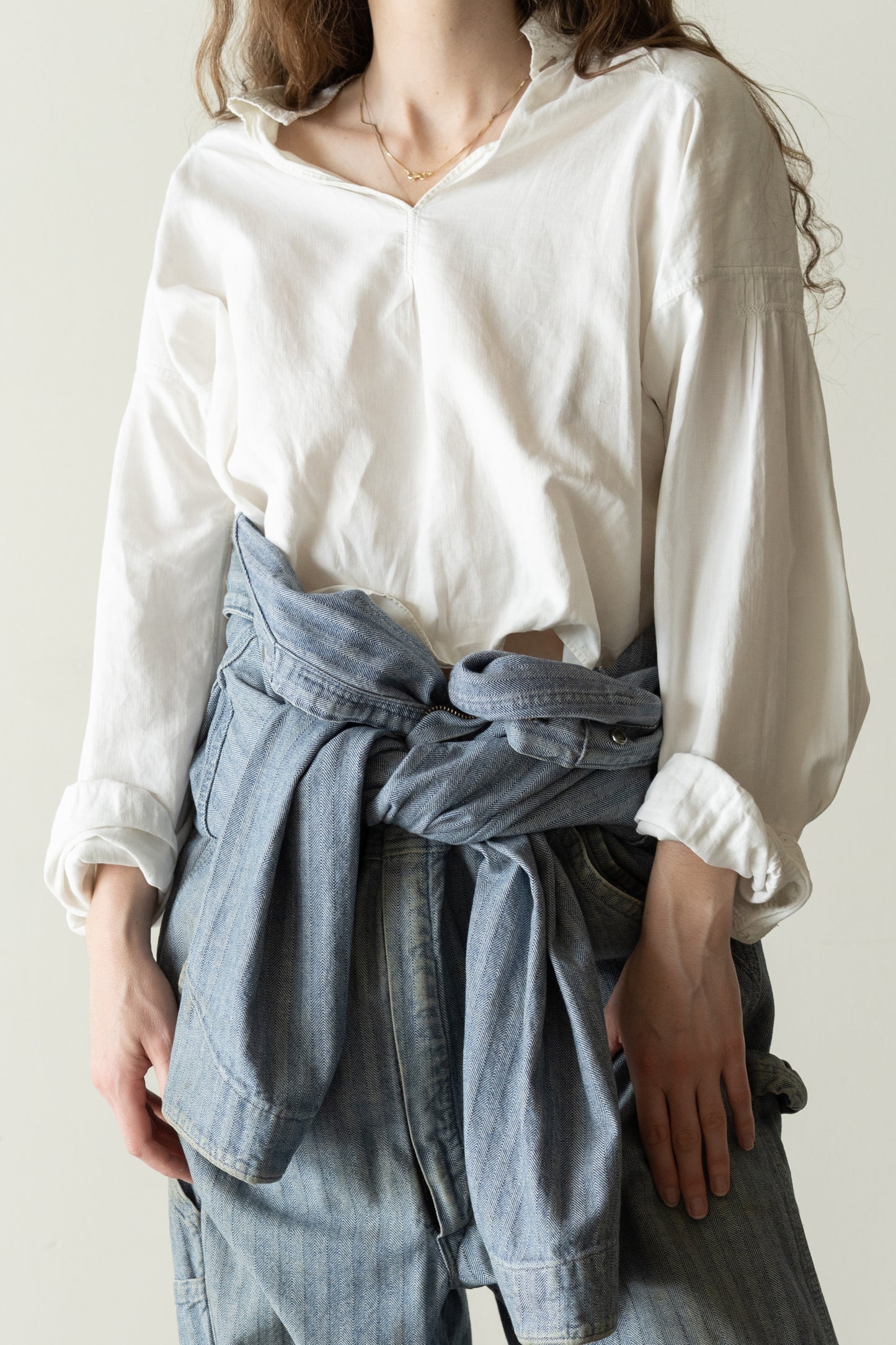 Cotton Eyelet Peasant Blouse