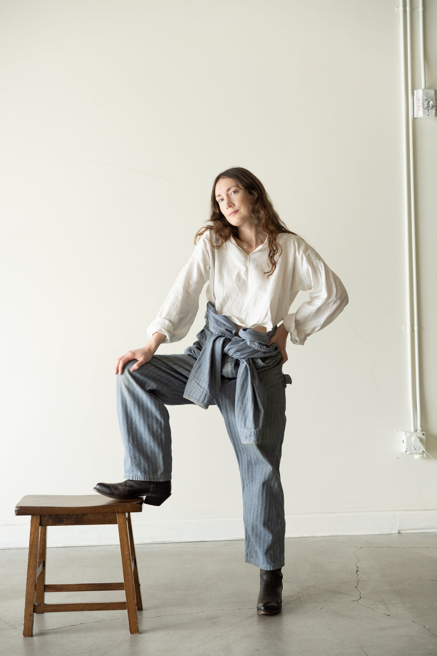 Cotton Eyelet Peasant Blouse