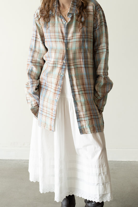 English Linen Plaid Button-Down