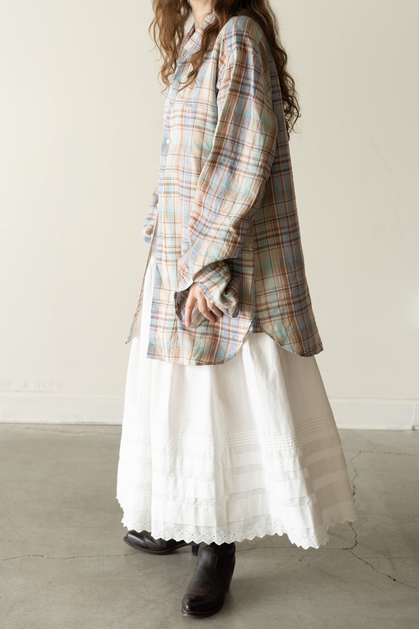 English Linen Plaid Button-Down