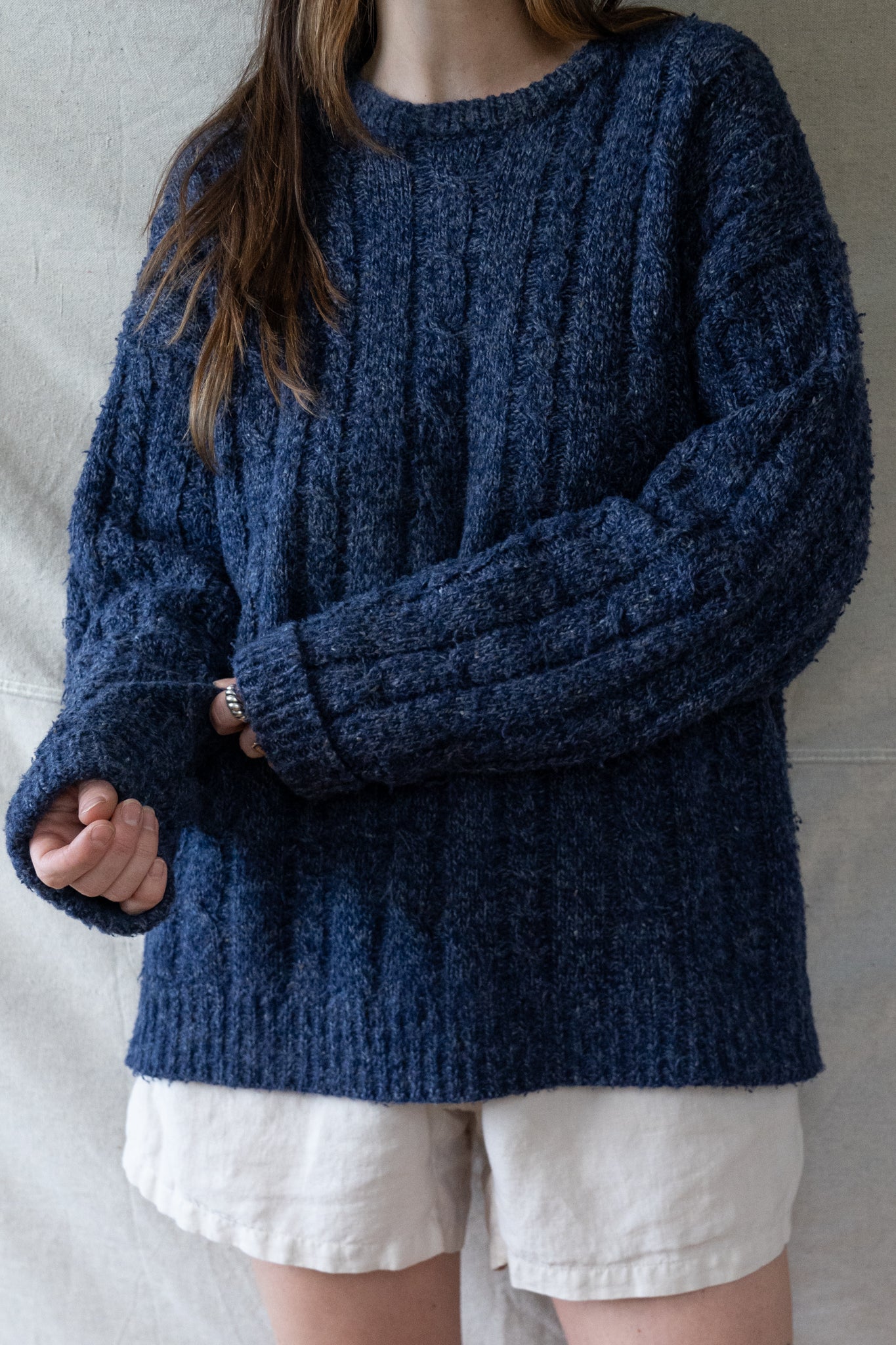 Ribbed Cable-knit Sweater