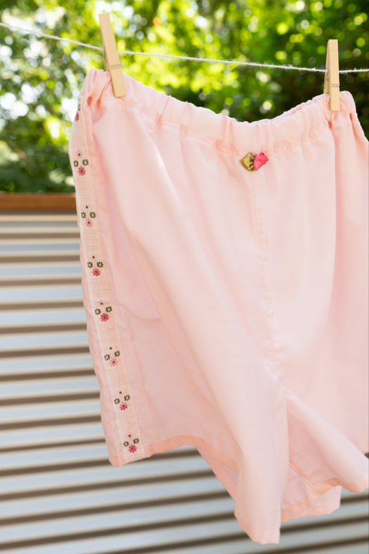 Pink Blossom Track Shorts