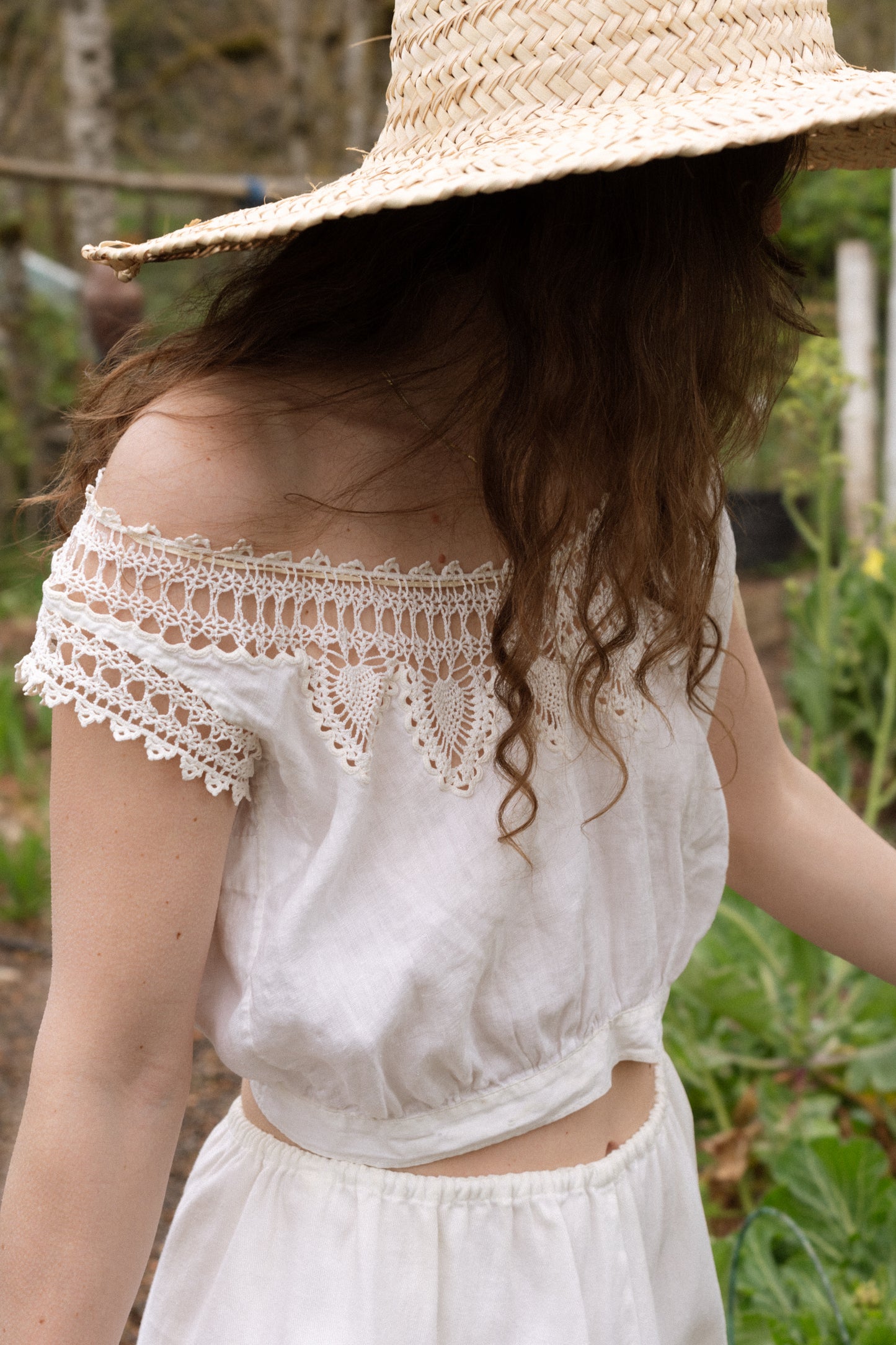 Antique Linen Lace Blouse