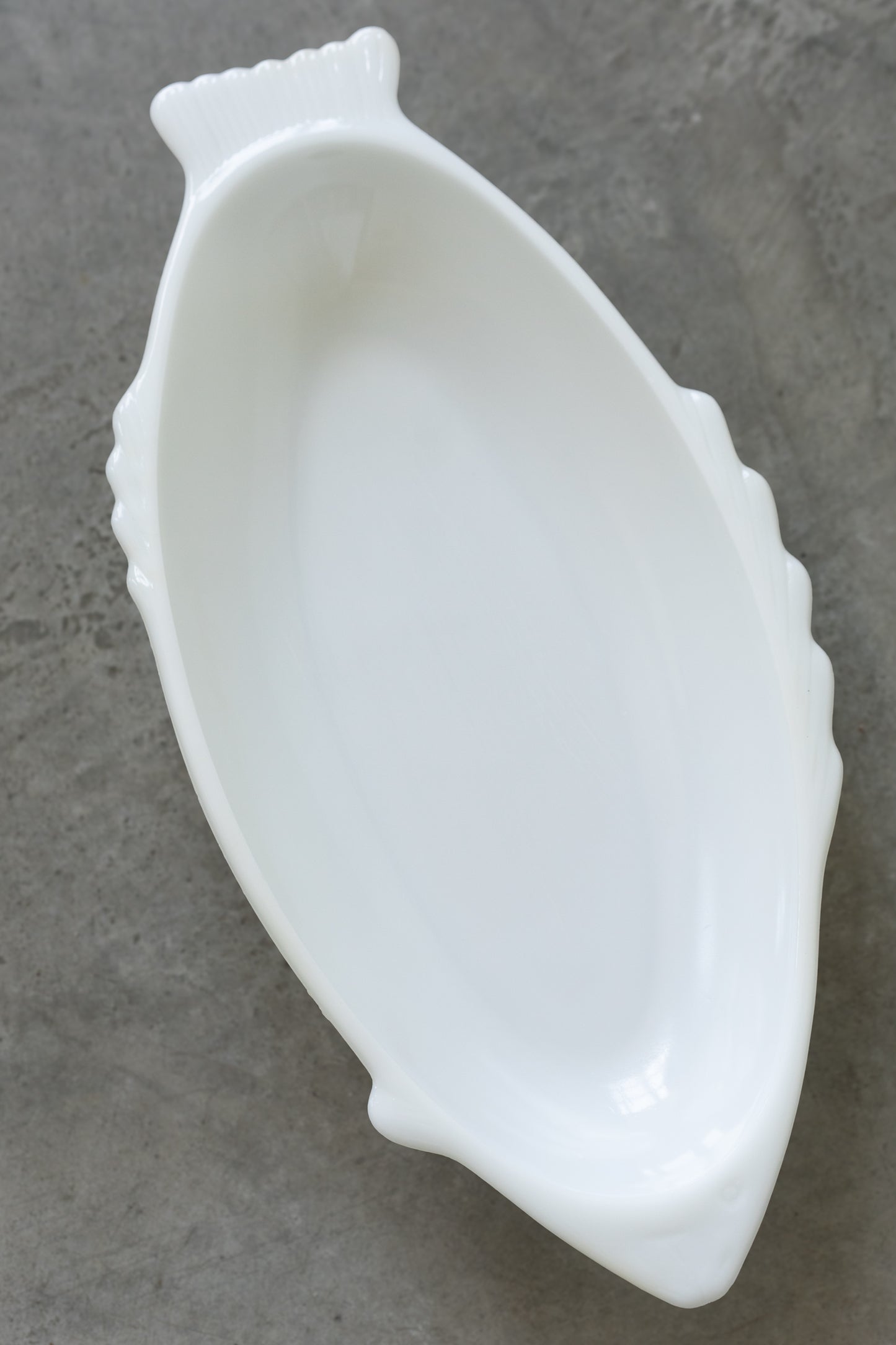 Glasbake USA Milk Glass Fish Platter