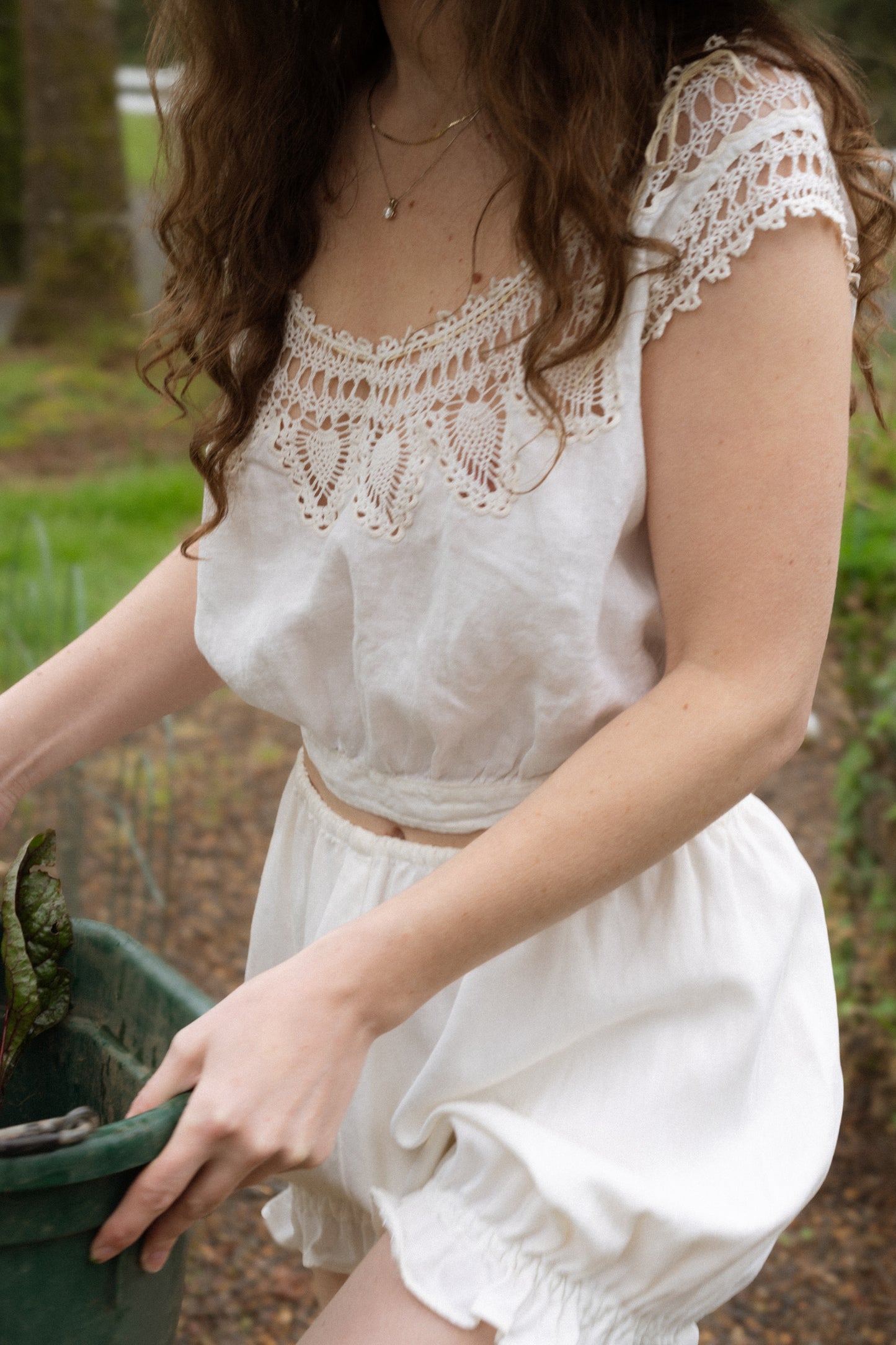 Antique Linen Lace Blouse