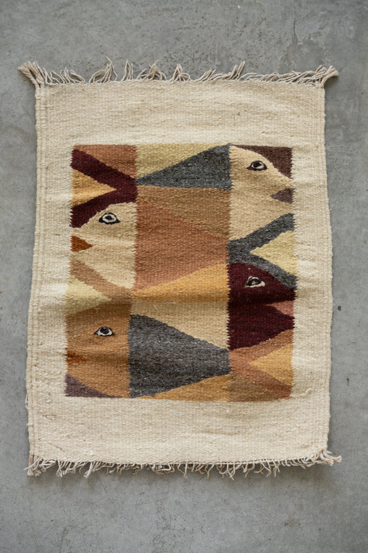 Abstract Fish Textile Wall Hanging