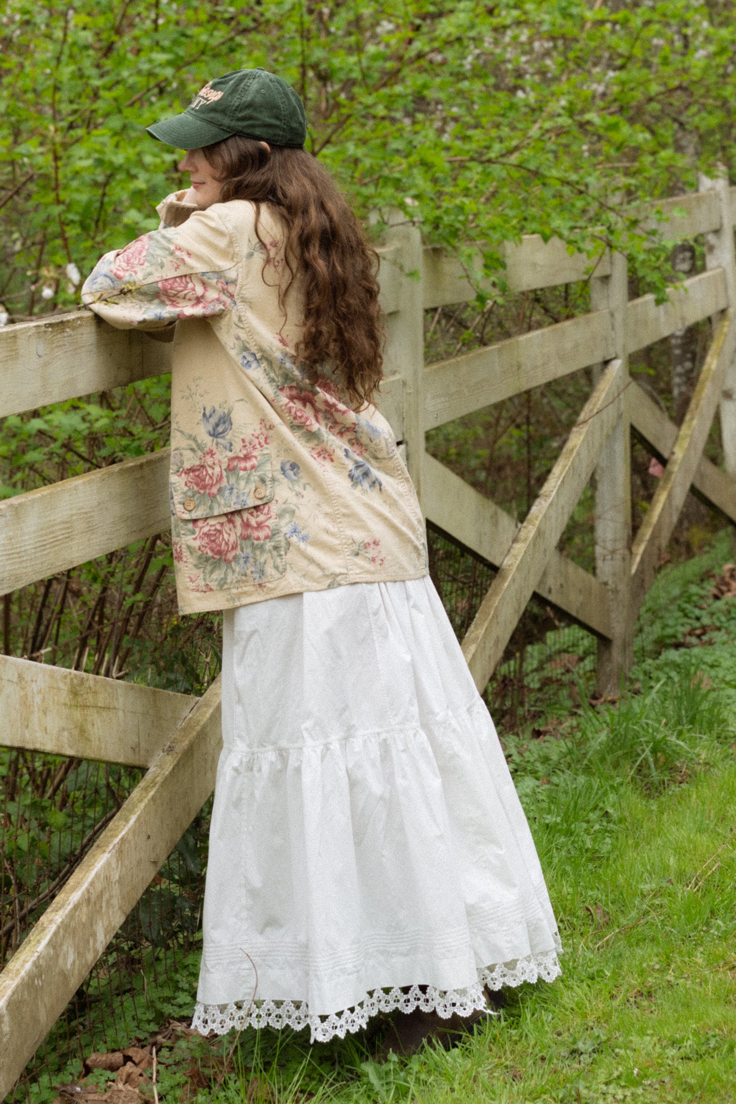 Cotton Lace Hem Skirt