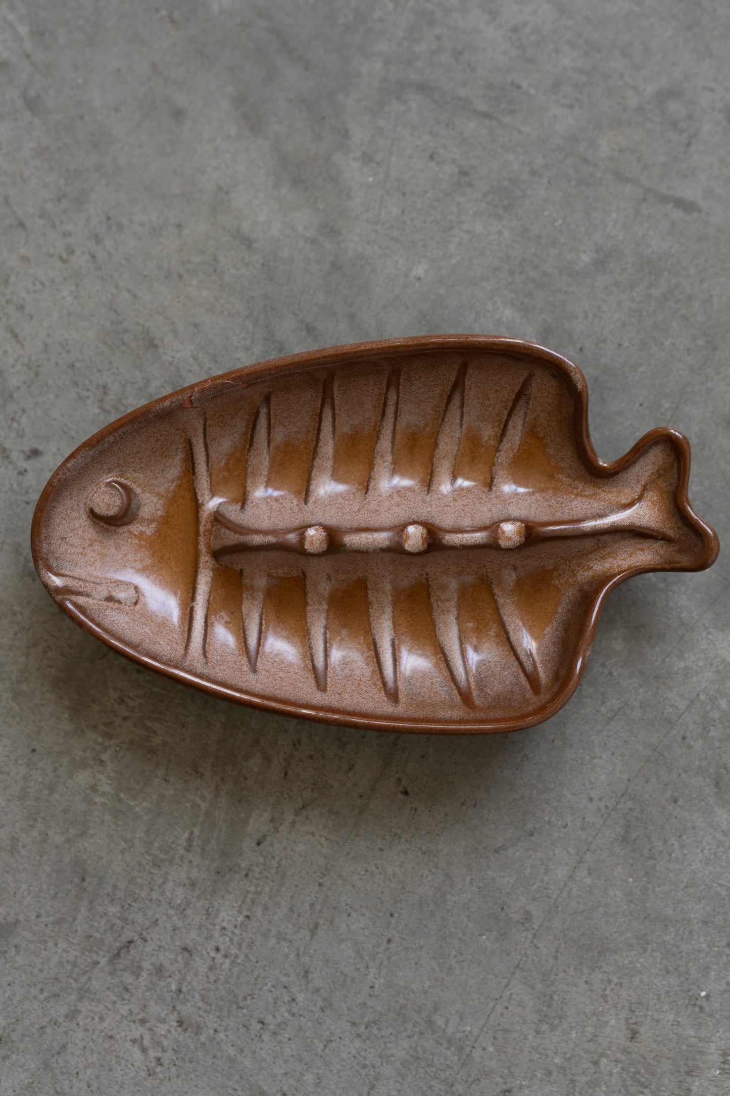 Frankoma Fishbone Ashtray
