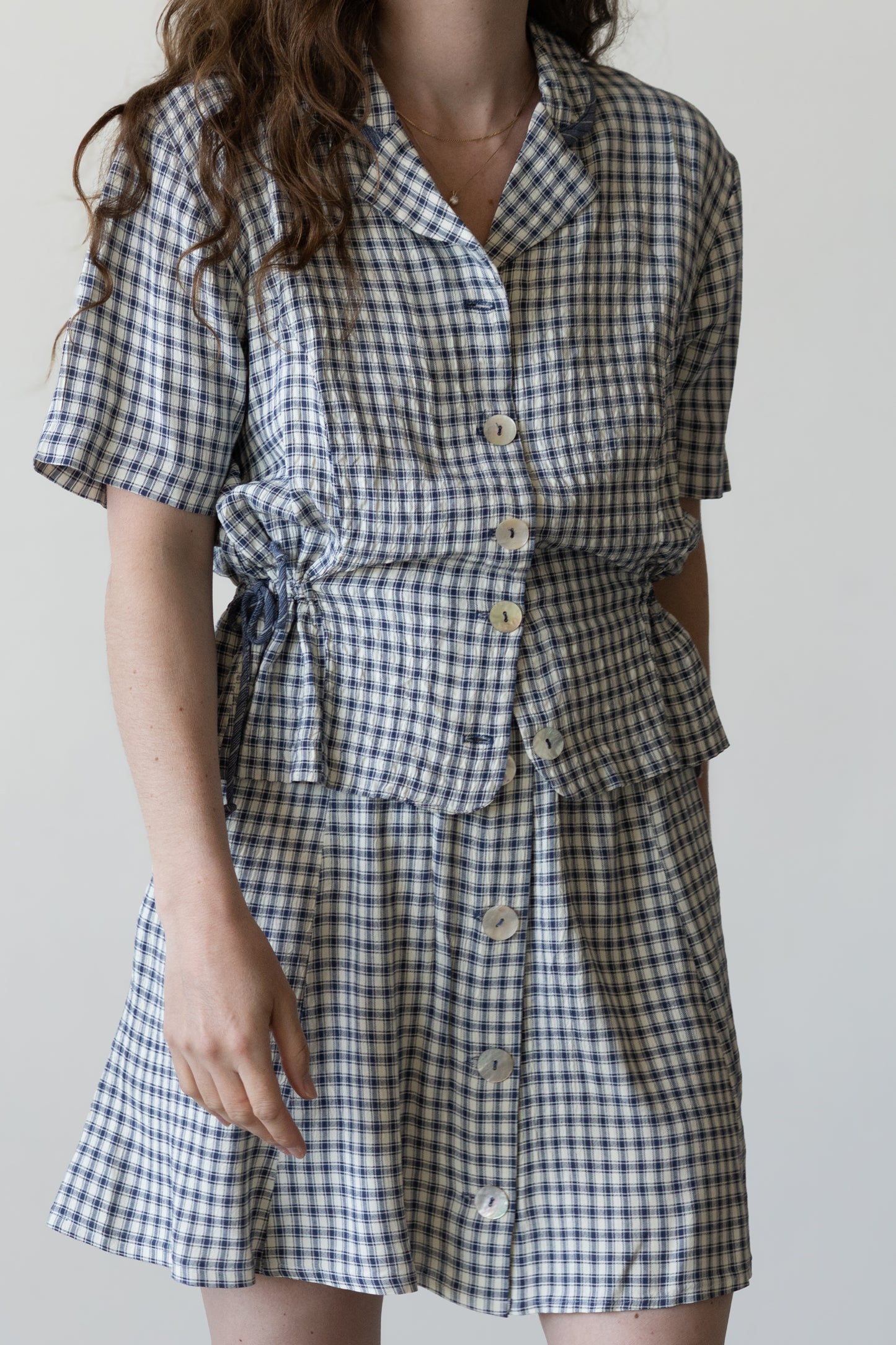 Gingham Skirt Set