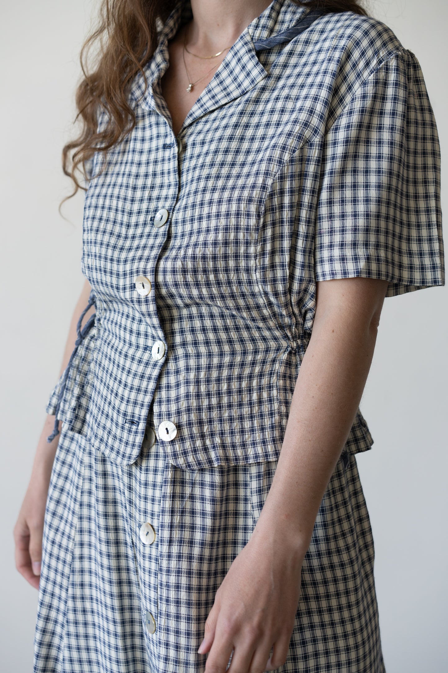 Gingham Skirt Set