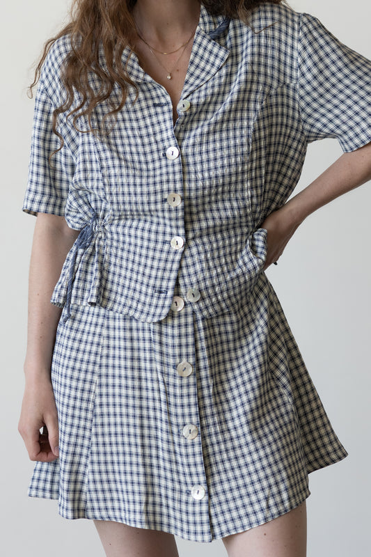 Gingham Skirt Set