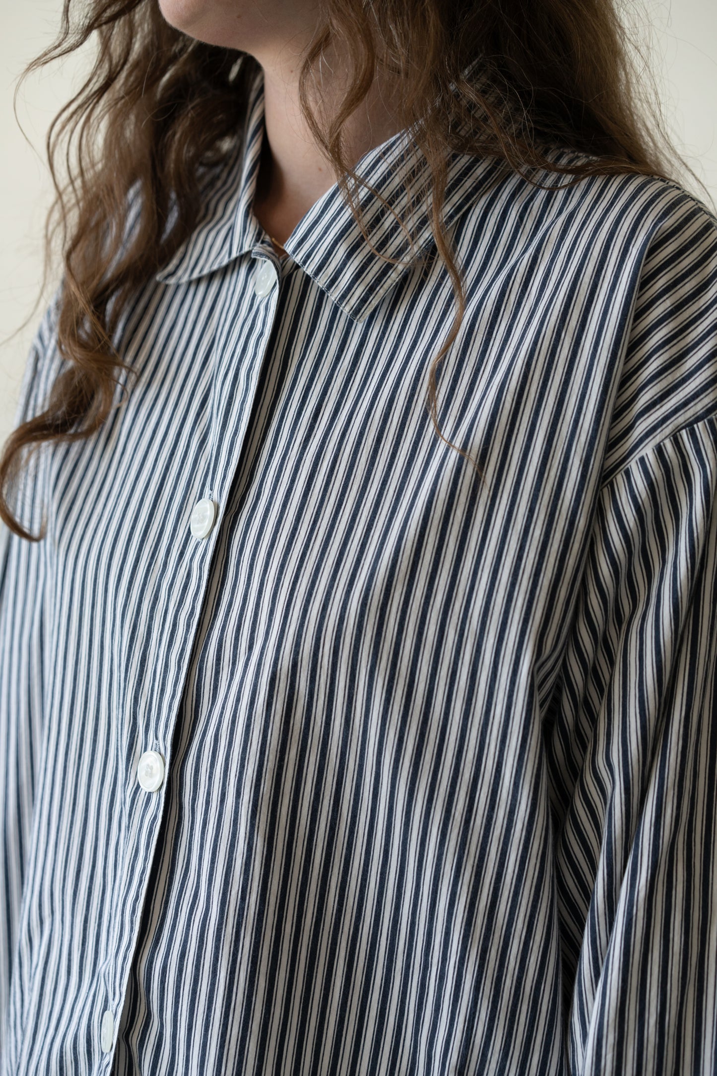 Indigo Stripe Cotton Jacket