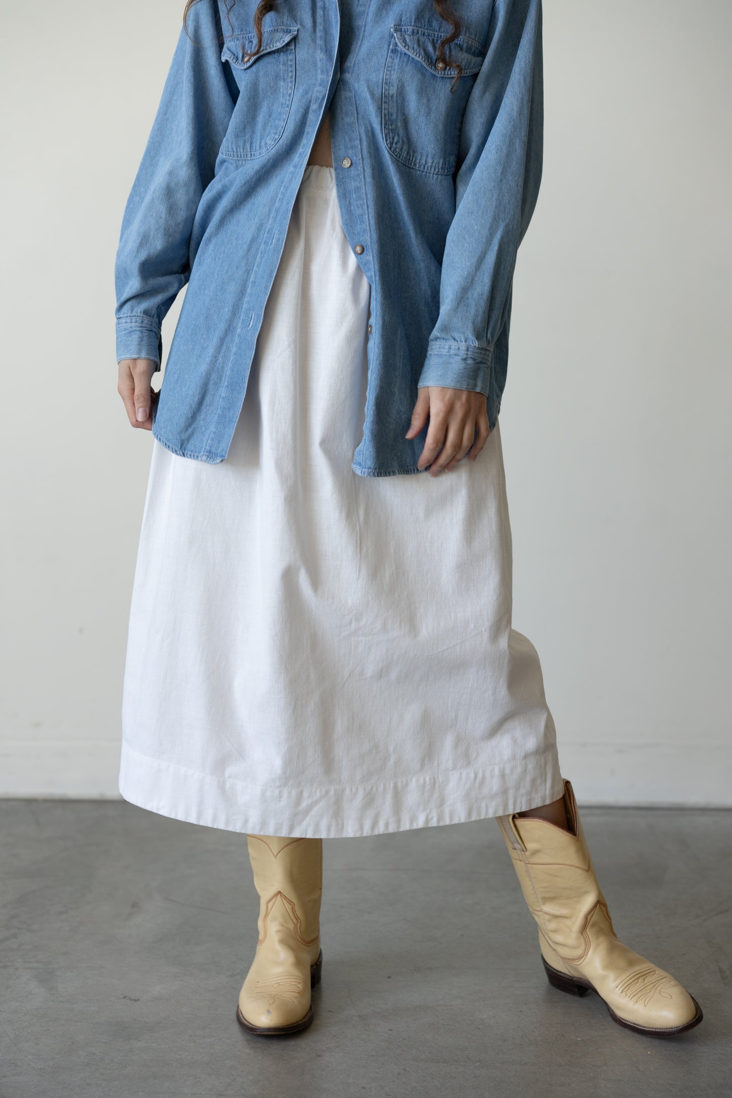 Cotton A-Line Skirt