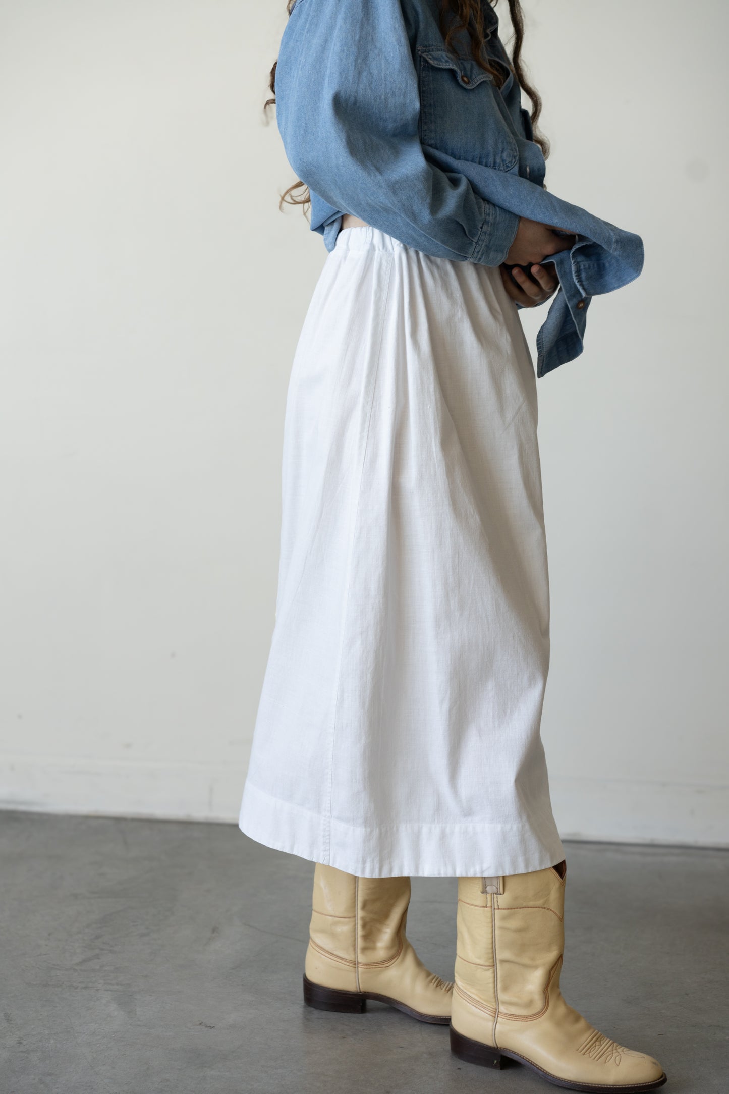 Cotton A-Line Skirt